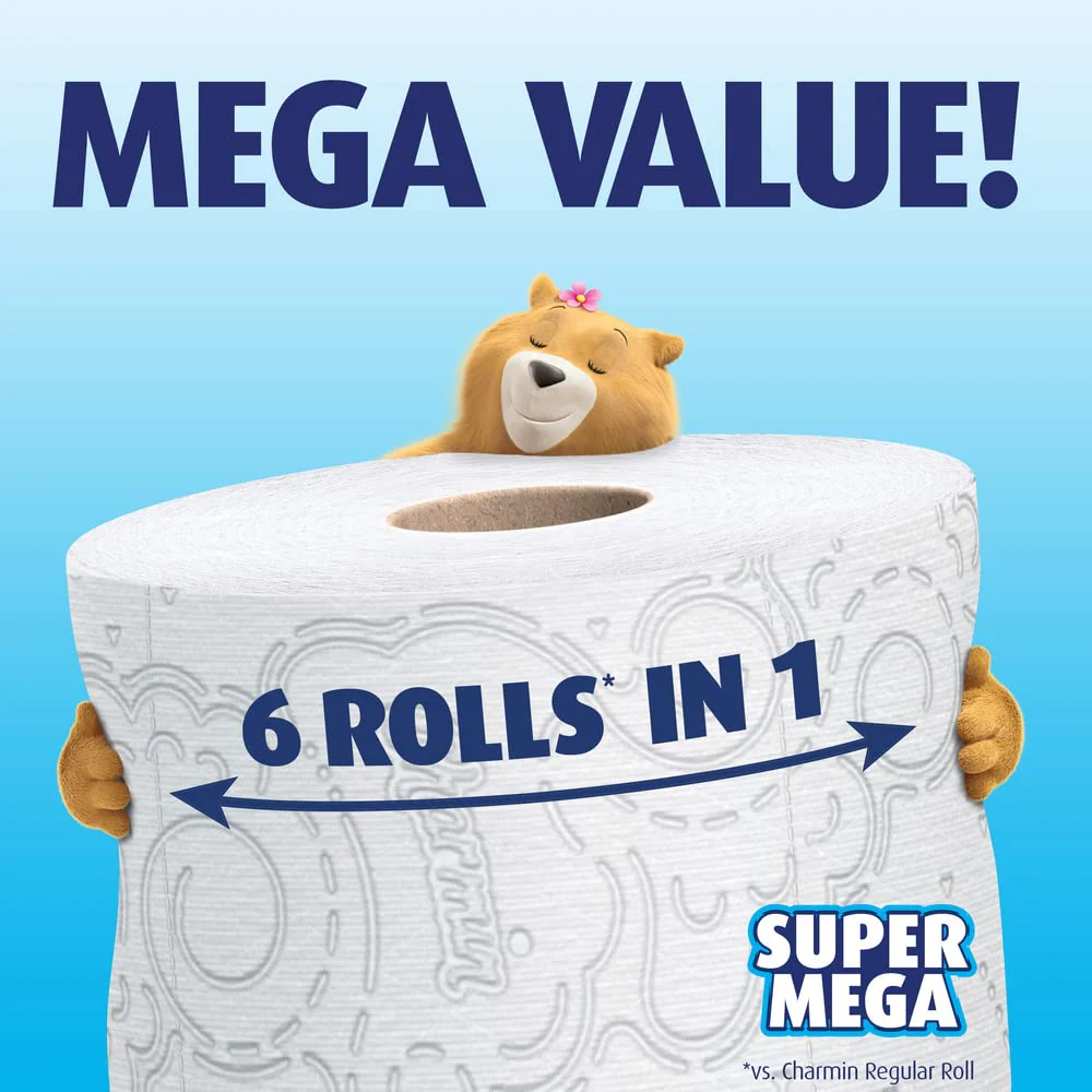 Charmin Ultra Soft Toilet Paper, 6 Super Mega Rolls = 36 Regular Rolls - Image 4