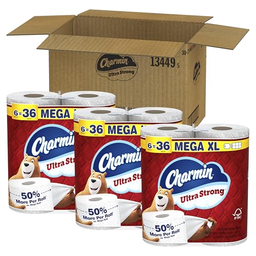 Charmin Ultra Strong Toilet Paper, 18 Mega XL Rolls = 108 Regular Rolls - Image 4