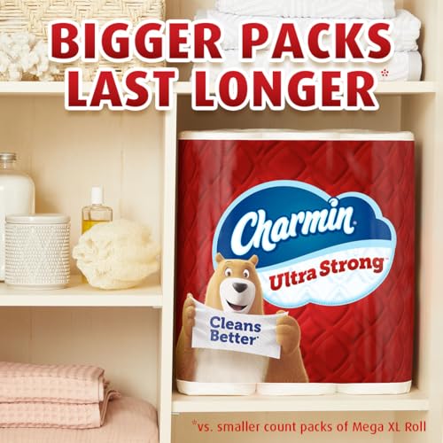 Charmin Ultra Strong Toilet Paper, 18 Mega XL Rolls = 108 Regular Rolls - Image 7