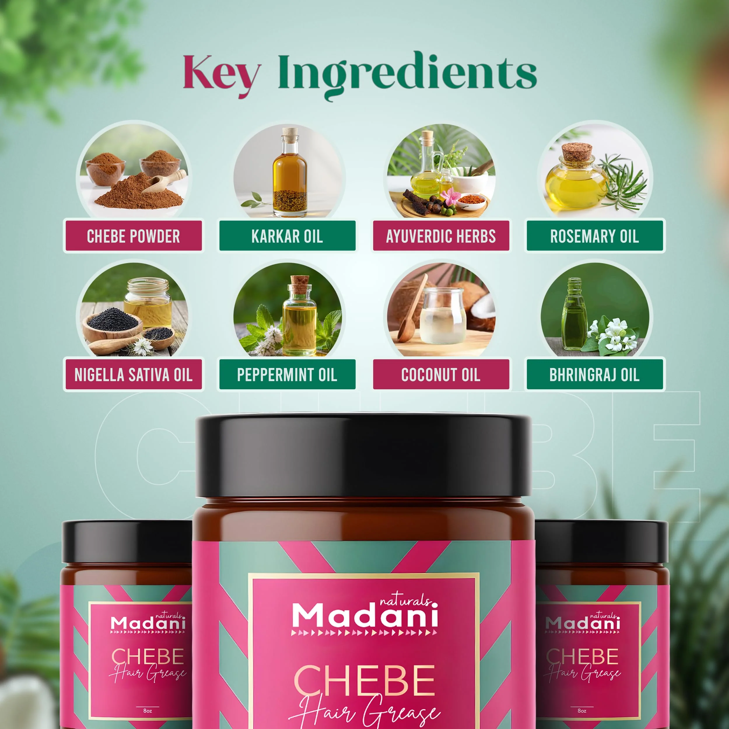 Chebe Hair Growth Grease with Rosemary Oil - Hair Thinning and Hairloss Treatment for Men & Women, Vegan Hair Regrowth Butter, Scalp Moisturizer - Image 8