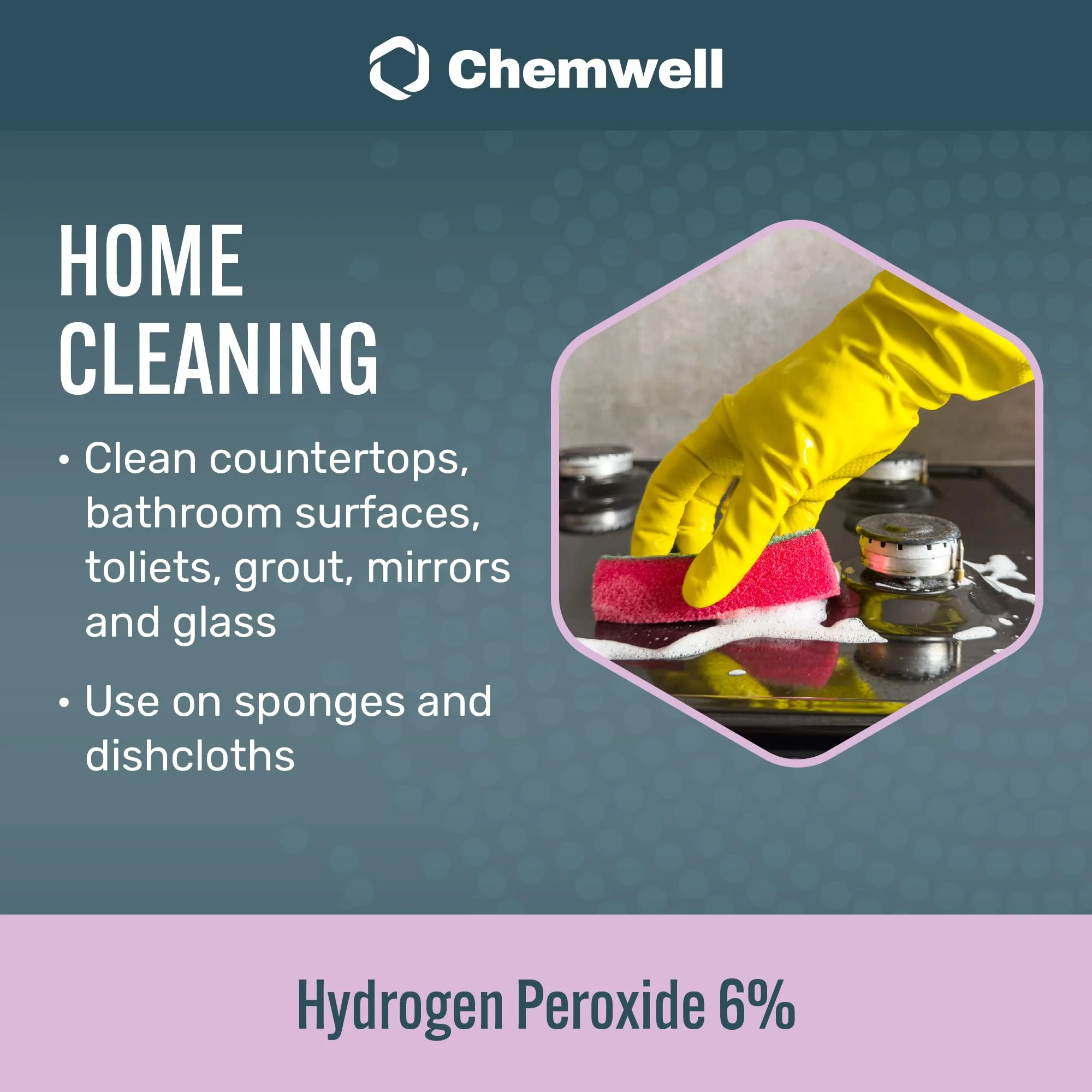 Chemwell 6% Hydrogen Peroxide - 1 Gallon - Multi-Purpose Cleaner for Home, Kitchen, Bath, and Laundry - Made in USA - for Household Use - Image 6