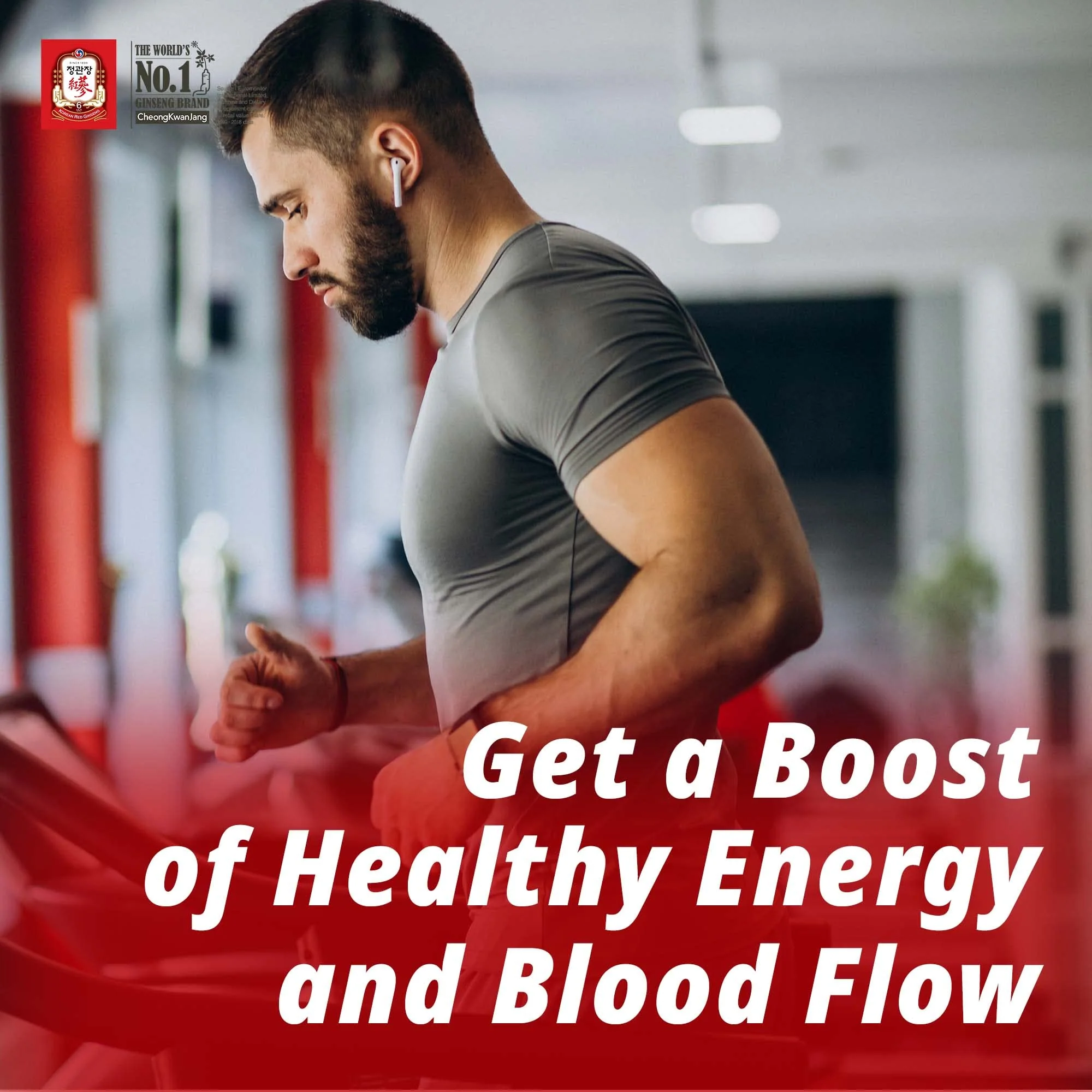 CheongKwanJang Hong Sam Won Plus - Korean Red Ginseng Drink, Korean Red Panax Ginseng Extract Drinks, Pre Workout Energy Drink for Men & Women, Korean Food, Boost Productivity - 60 Pouches - Image 2