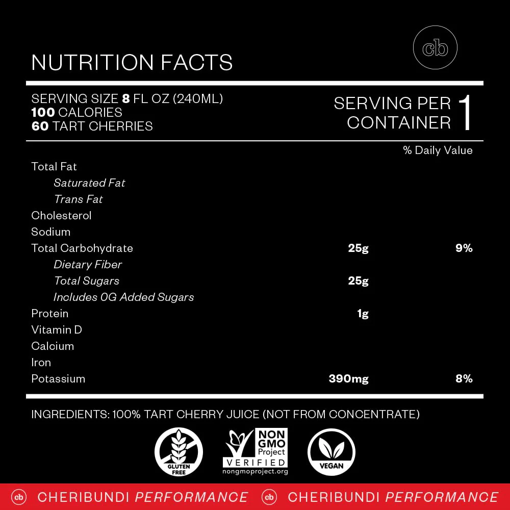 Cheribundi 100% Tart Cherry Juice Pure | Unsweetened Tart Cherry Juice | Athletes Recovery Drink | Promotes Restorative Sleep, Muscle Recovery & Boosts Athletic Performance | 8 floz (12 Pack) - Image 6