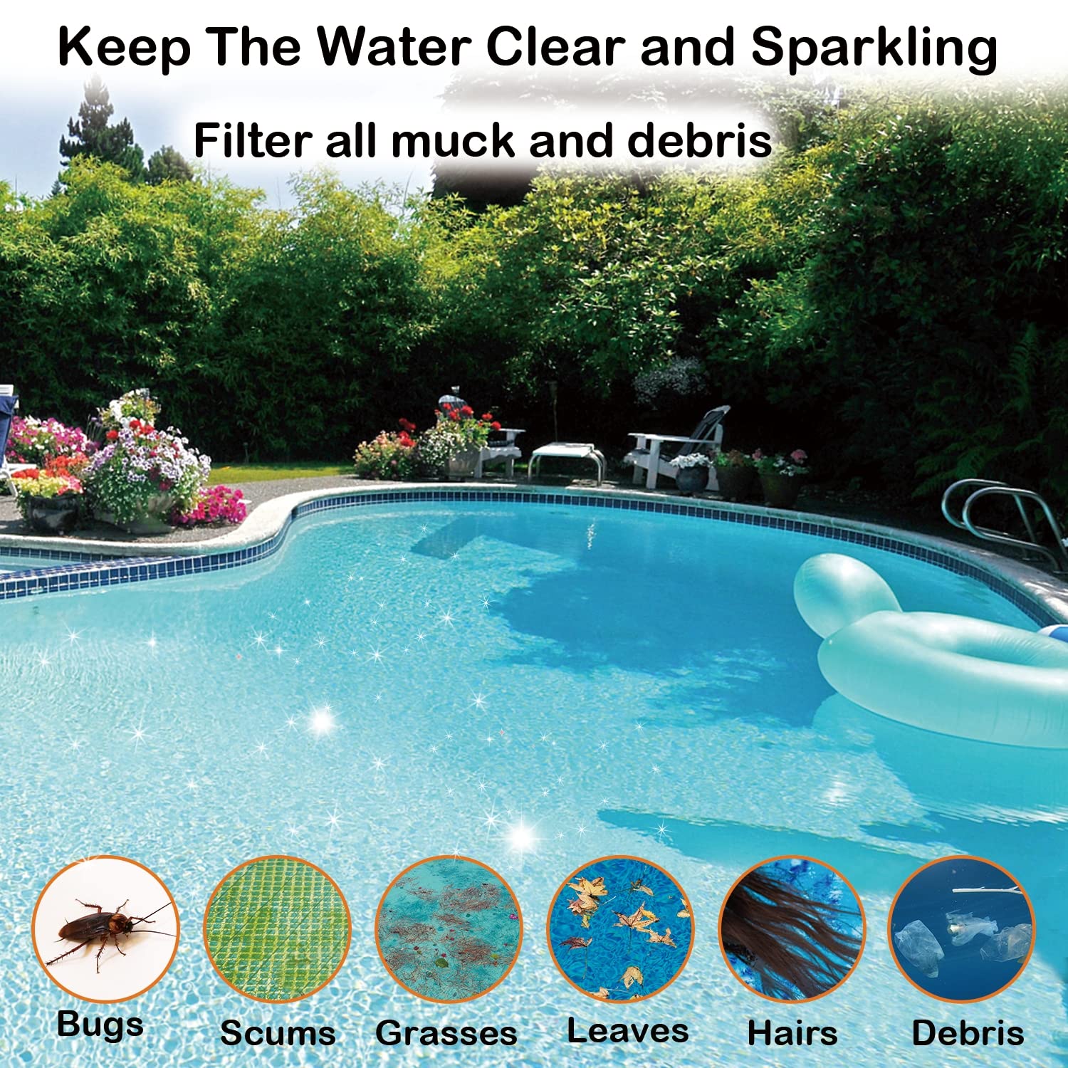 chicarry 100 Pack Pool Skimmer Socks, Reusable Pool Socks for Skimmer Basket, Skimmer Socks for Above Ground & Inground Pool (100 Pack) - Image 6