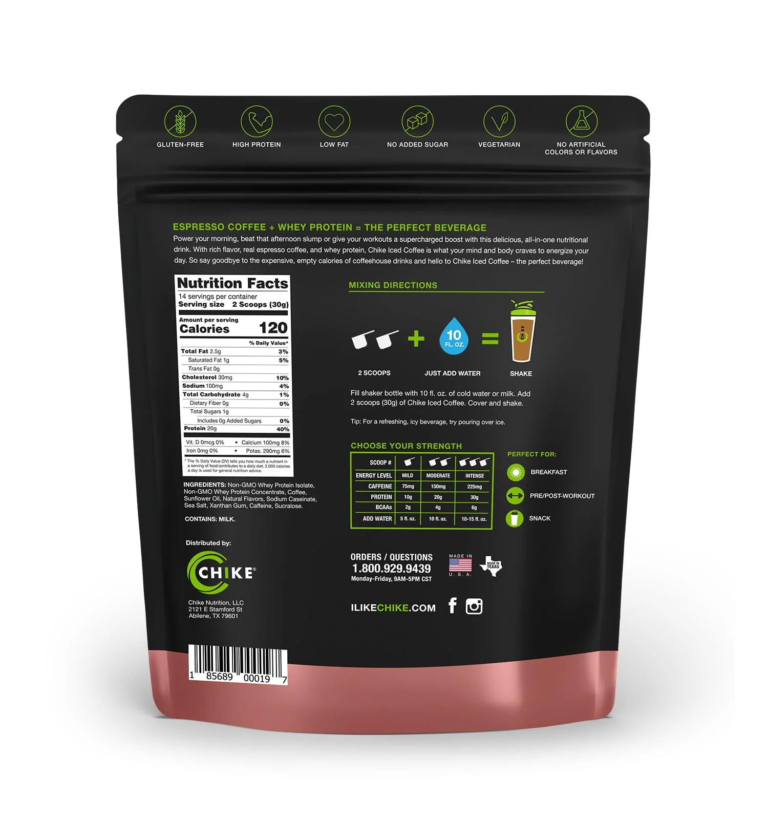 Chike Cinnamon High Protein Iced Coffee, 20 G Protein, 2 Shots Espresso, 1 G Sugar, Keto Friendly and Gluten Free, 14 Servings (14.8 Ounce) - Image 2