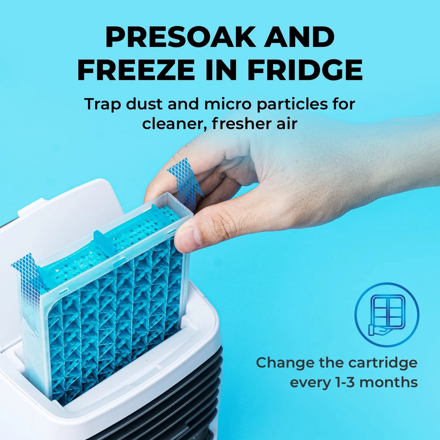 ChillWell 2.0 Evaporative Air Cooler for Room - 4-Speed Mini Portable Swamp Coolers with Humidifier | Indoor Personal Cooling Unit In Bedroom, Home Office, and Camping | USB- Rechargeable, Easy Setup - Image 4