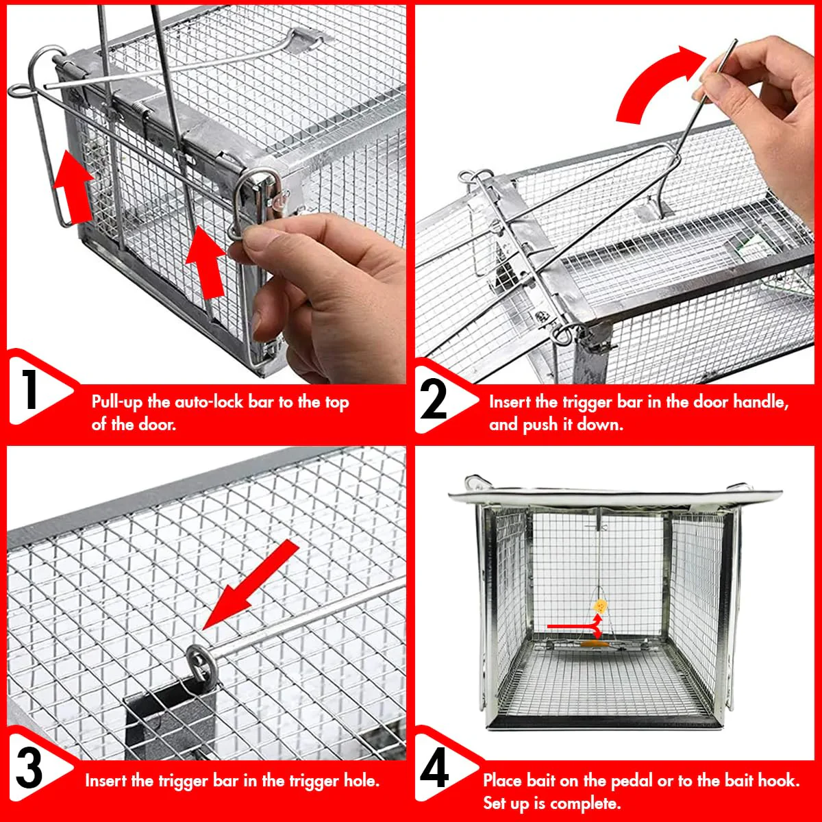 Chipmunk Trap -2 Pack, Squirell and Rat Trap Cages that Works, Humane Mouse Trap for Home | Catch and Release | Reusable and Durable | No Kill Animal Trap | for Inside Home and Outdoor Use - Image 7