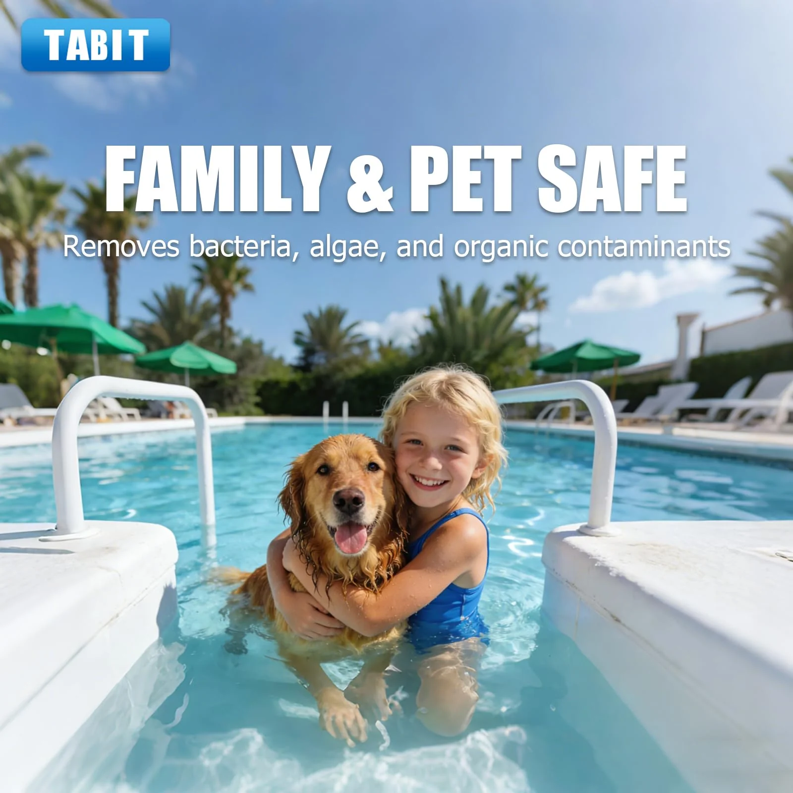 Chlorine Tablets 3 inch 40 Pounds, TABIT Swimming Pool Long Lasting Chlorinating Tablets, Slow Dissolving, Tri-Chlor for Swim Pool, Hot Tubs, Spa - Image 4