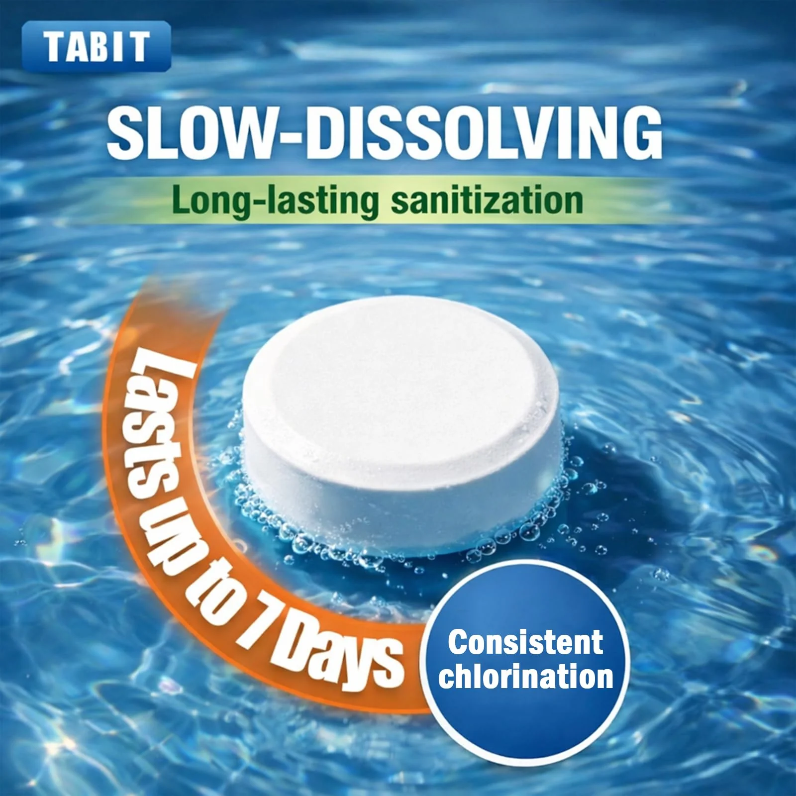 Chlorine Tablets 3 inch 40 Pounds, TABIT Swimming Pool Long Lasting Chlorinating Tablets, Slow Dissolving, Tri-Chlor for Swim Pool, Hot Tubs, Spa - Image 7