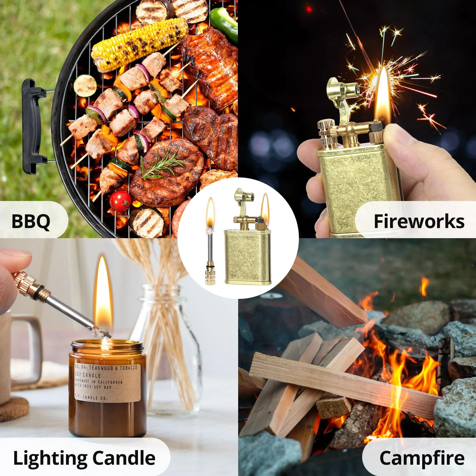 CHOICEDC Vintage Trench Lighter, Permanent Match, Cool Pipe Lighter, Unique Metal Lighters, Antique Kerosene Lighters Fluid Refillable, Reusable Waterproof Forever Matches, Gifts for Men, No Fuel - Image 2