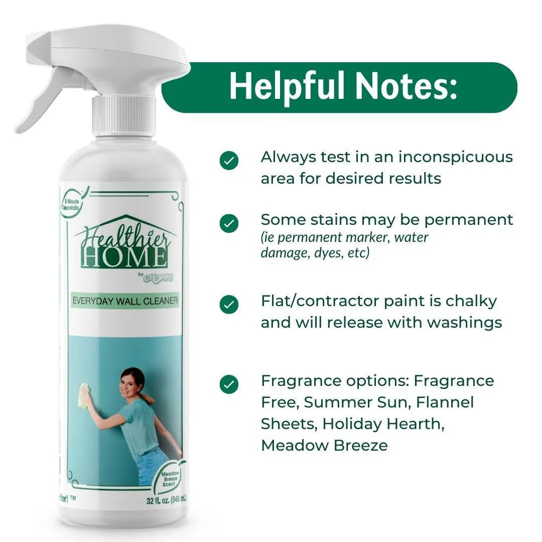 CHOMP! Painted Wall Cleaner Spray: Healthier Home 5-Minute CleanWalls 4-in-1 Multipurpose, Ceiling and Baseboard Cleaning - Dirt, Dust, Odor and Stain Remover - 128 Oz (Meadow Breeze) - Image 2