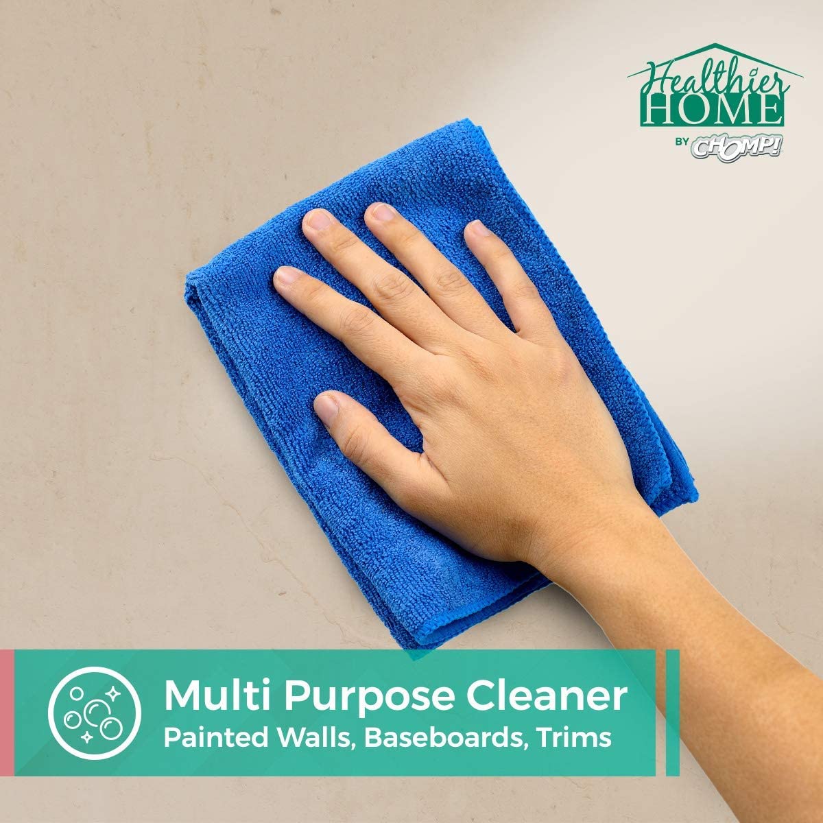 CHOMP! Painted Wall Cleaner Spray, Multipurpose for Walls, Ceilings, and Baseboards, Removes Dirt, Dust, Odor, Stains, Healthier Home 5-Minute CleanWalls 4-in-1, 32 Ounces (Lavender Fields) - Image 7