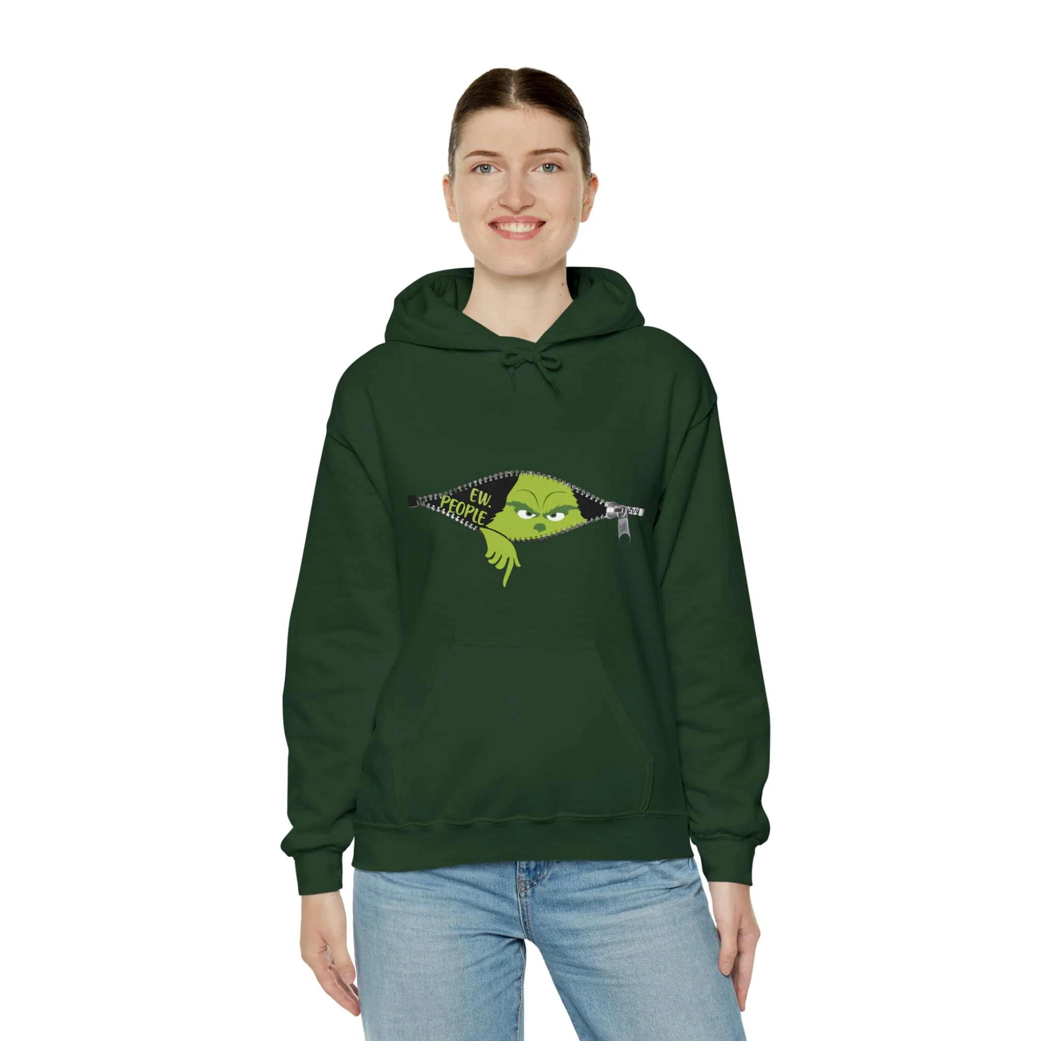 Christmas Ew People Shirt, Christmas The Grnch Hoodie, Grnchmas Ew People Sweatshirt - Image 4