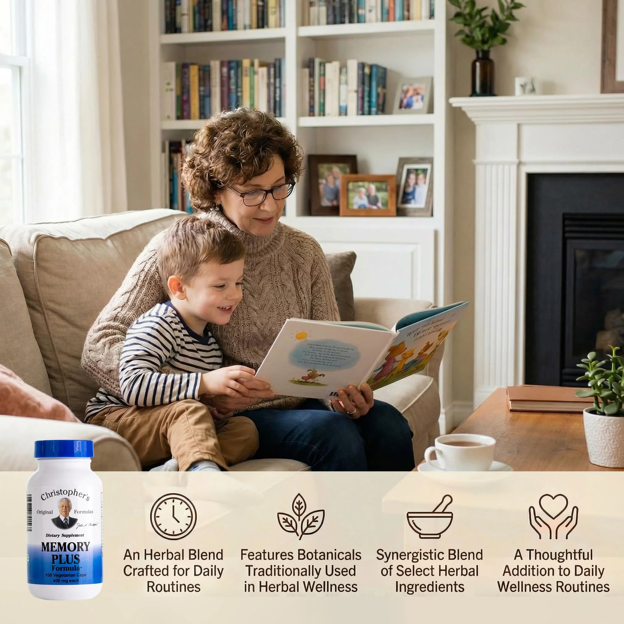 Christopher's Original Formulas Memory Plus Herbal Blend - Brain Supplements for Memory & Focus - Supports Cognitive Function, Energy, & Alertness - Image 7
