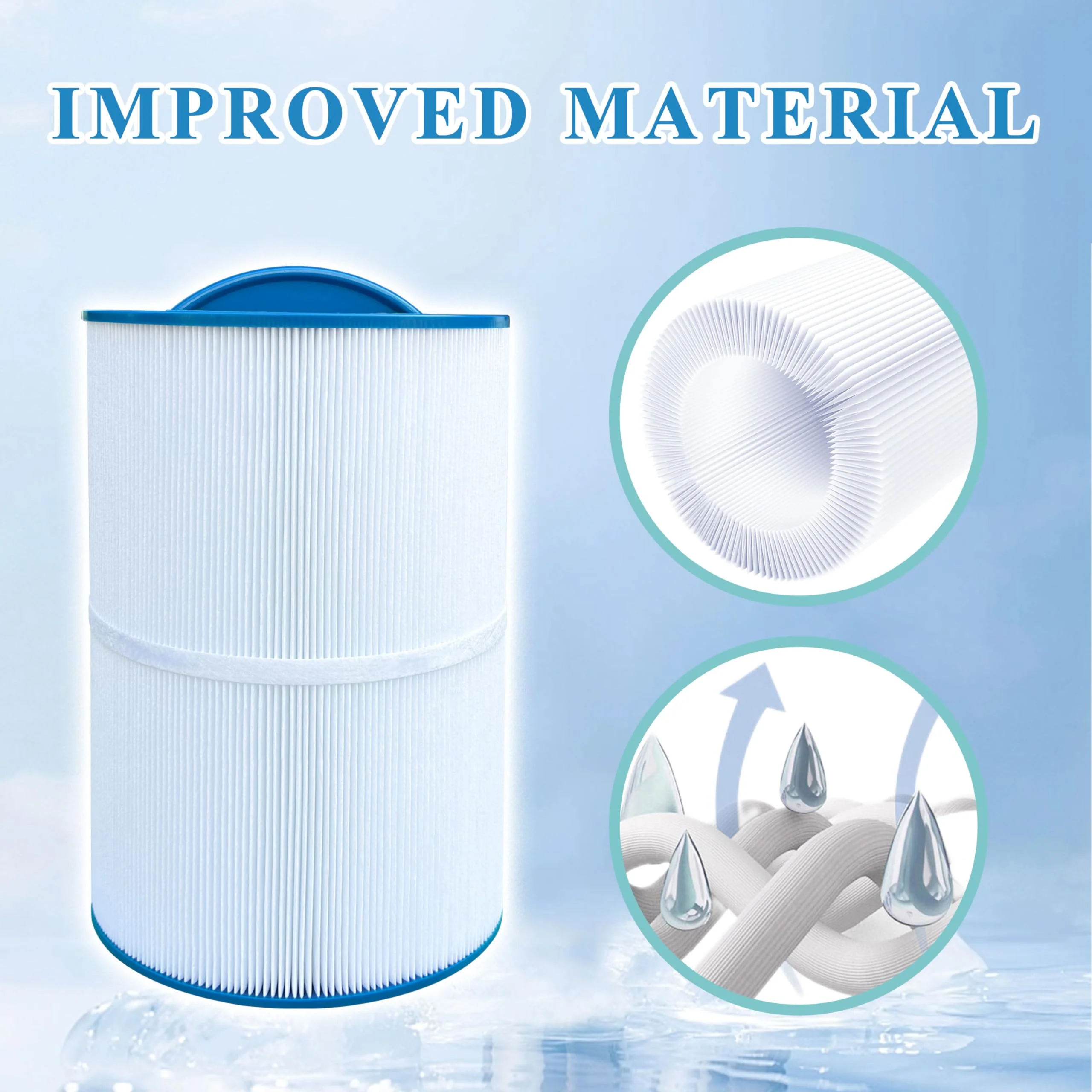 Chryseos Spa Filter Compatible with C-7350, PCD50N, FC-3963, Caldera 50, 1019401, 73532, 50 sq.ft., 1 Pack - Image 4