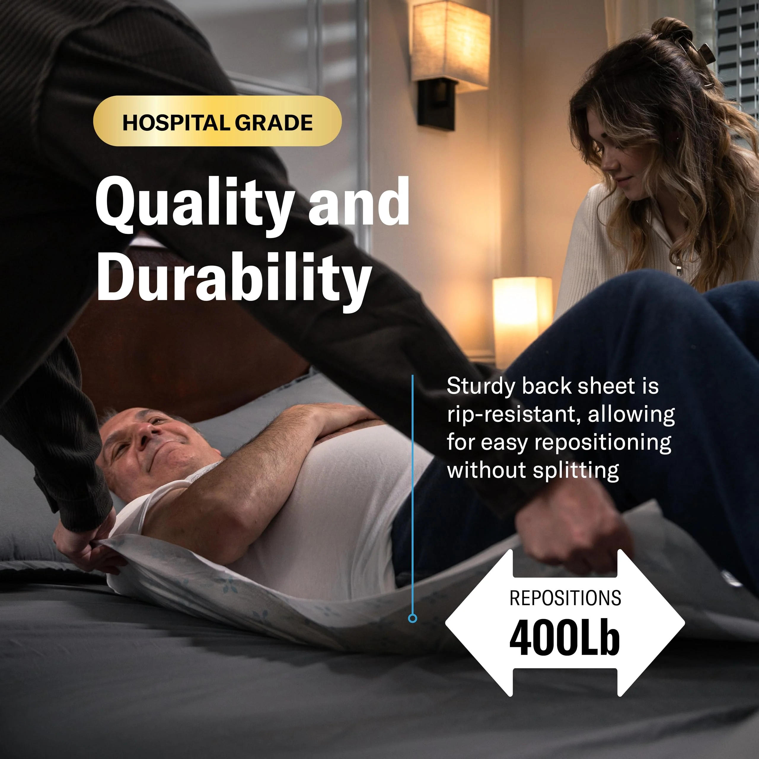 Chucks® MAX Hospital Bed Pads Disposable Adult 36 x 36 Breathable Incontinence Pads - XXX-Large Pee Pads for Adults - Heavy Duty 10X Absorbency Underpads - 400 Lbs. Patient Repositioning [20 Count] - Image 7