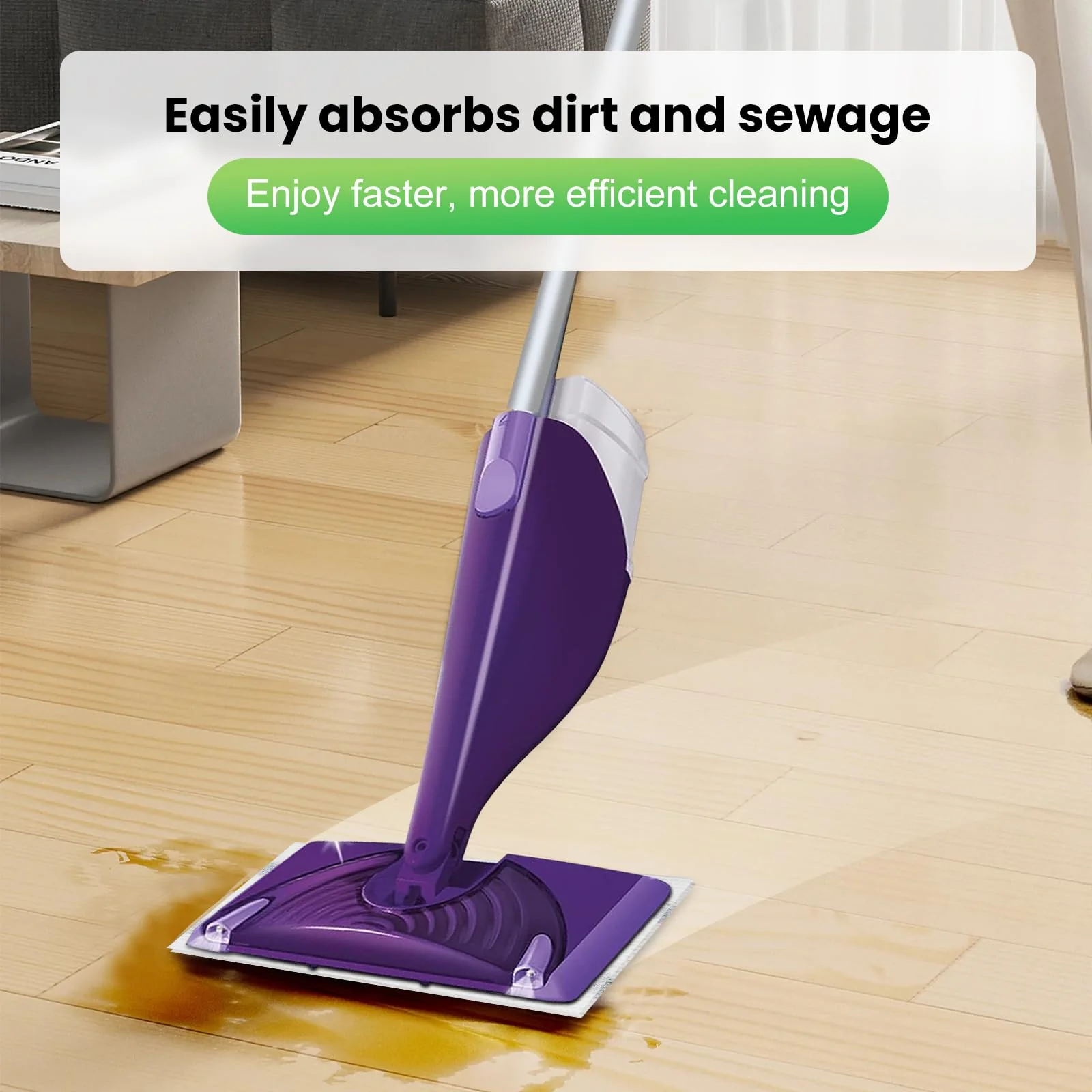 Chyodi 42 Count Disposable for Swiffer Wet Pads Refill Replacement for Swiffer WetJet Spray Mop, Extra Strong Dirt Locking and Water Absorbent, Powerful Stain Removal - Image 5