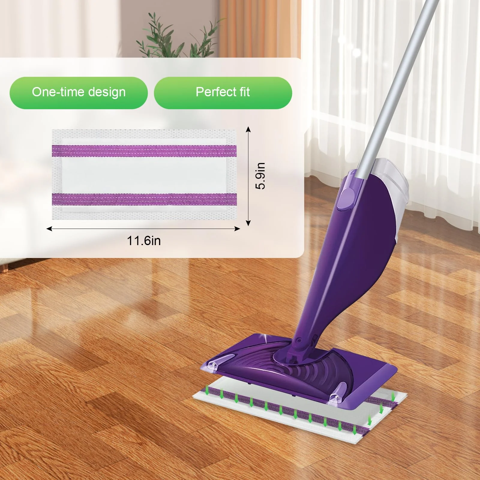 Chyodi 42 Count Disposable for Swiffer Wet Pads Refill Replacement for Swiffer WetJet Spray Mop, Extra Strong Dirt Locking and Water Absorbent, Powerful Stain Removal - Image 6