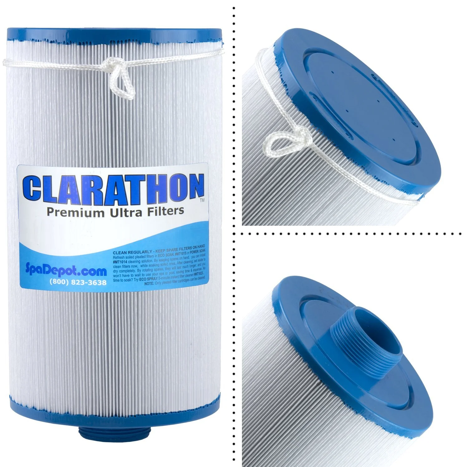 Clarathon 2 Replacement Filters for Lifesmart, Freeflow, AquaTerra, Hydromaster, Grandmaster, Simplicity, Bermuda Spas - 50SF [2-Pack] - Image 5