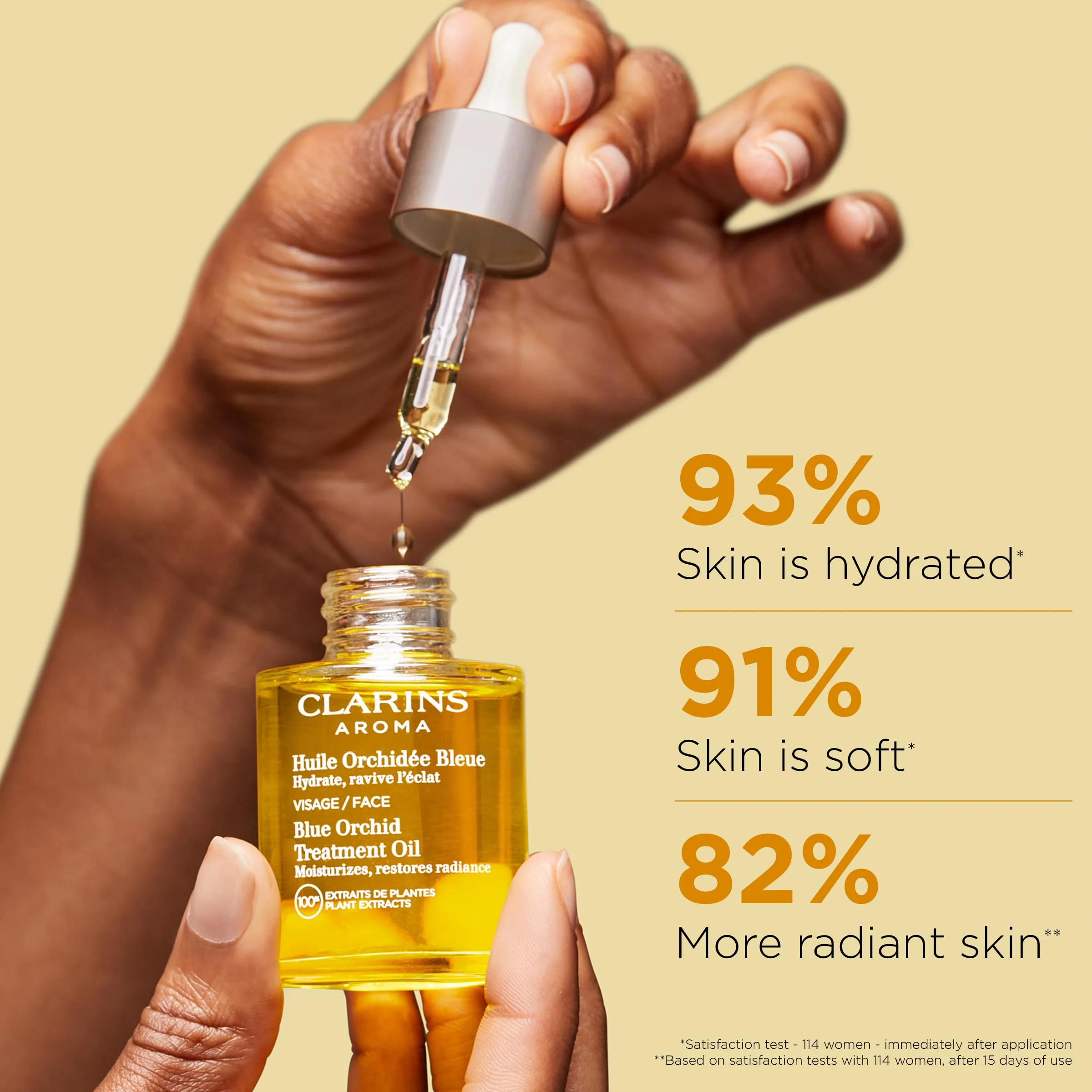 Clarins Blue Orchid Face Oil Treatment | Skin is Immediately Hydrated*, Revitalized and Toned | Restores Radiance | Visibly Minimizes Fine Lines | 100% Natural Plant Extracts | Dry Skin Type - Image 8