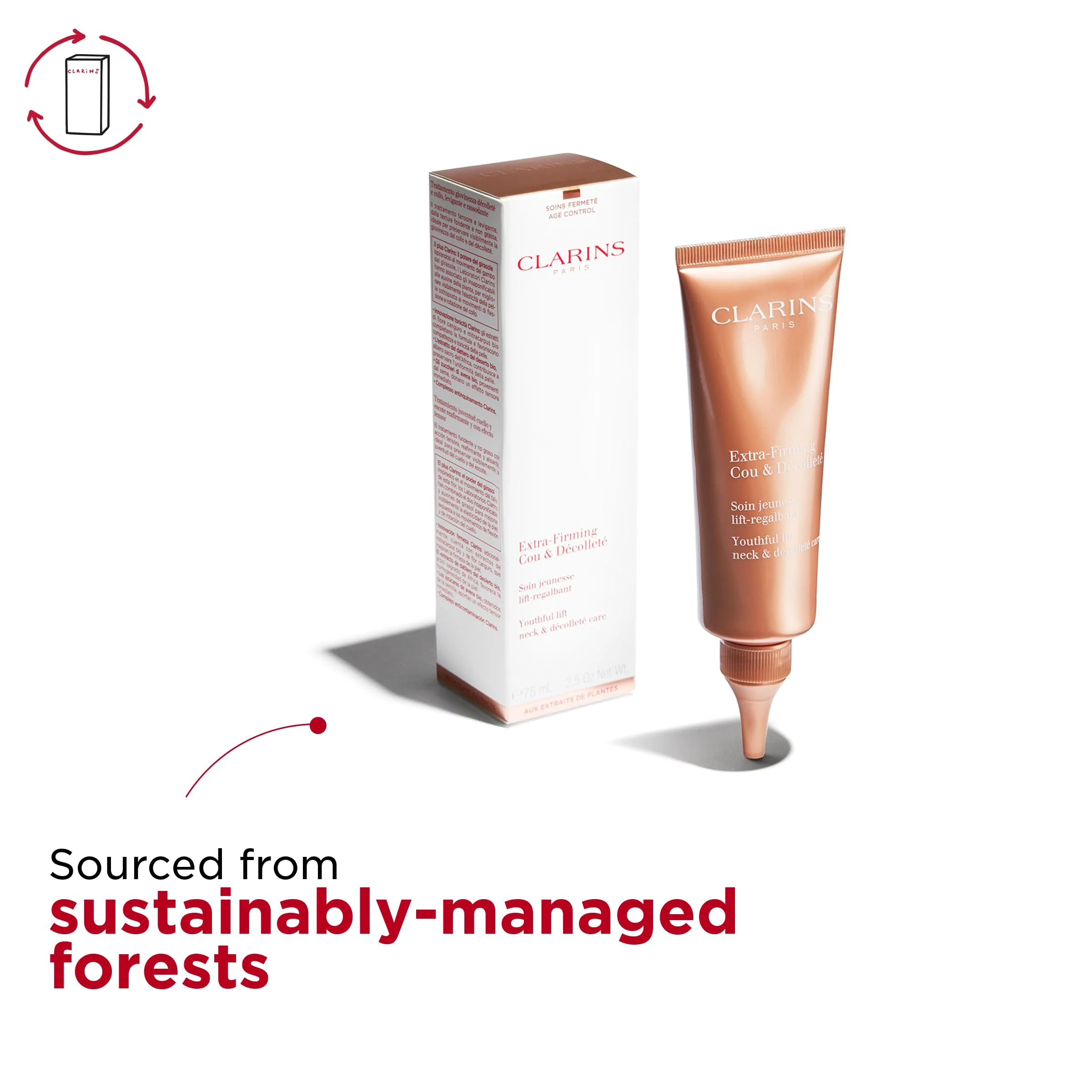 Clarins Extra-Firming Neck and Décolleté Cream | Award-Winning | Anti-Aging Moisturizer | Visibly Firms, Smoothes and Lifts | Minimizes Appearance Of Wrinkles | Targets Dark Spots | 2.5 Ounces - Image 3