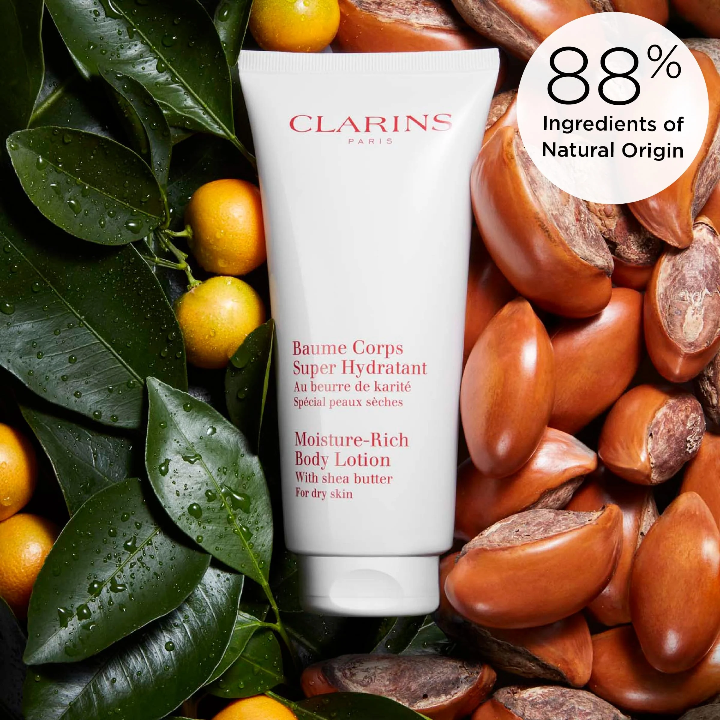 Clarins Moisture-Rich Body Lotion | Intensely Hydrates | Nourishes, Softens and Smoothes | Non-Greasy and Fast Absorbing | 88% Natural Ingredients | Body Cream With Shea Butter | For Dry Skin Types - Image 4