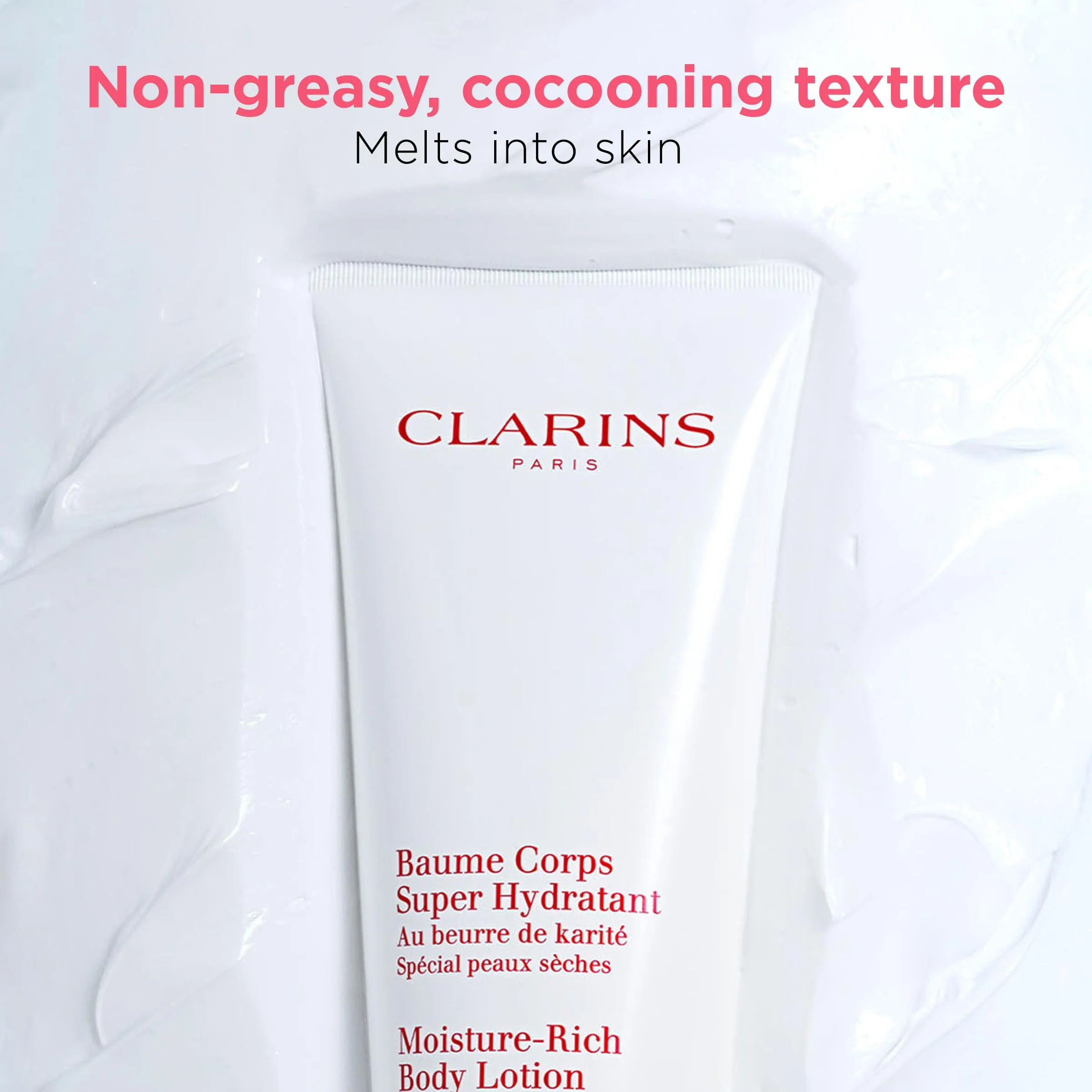 Clarins Moisture-Rich Body Lotion | Intensely Hydrates | Nourishes, Softens and Smoothes | Non-Greasy and Fast Absorbing | 88% Natural Ingredients | Body Cream With Shea Butter | For Dry Skin Types - Image 5