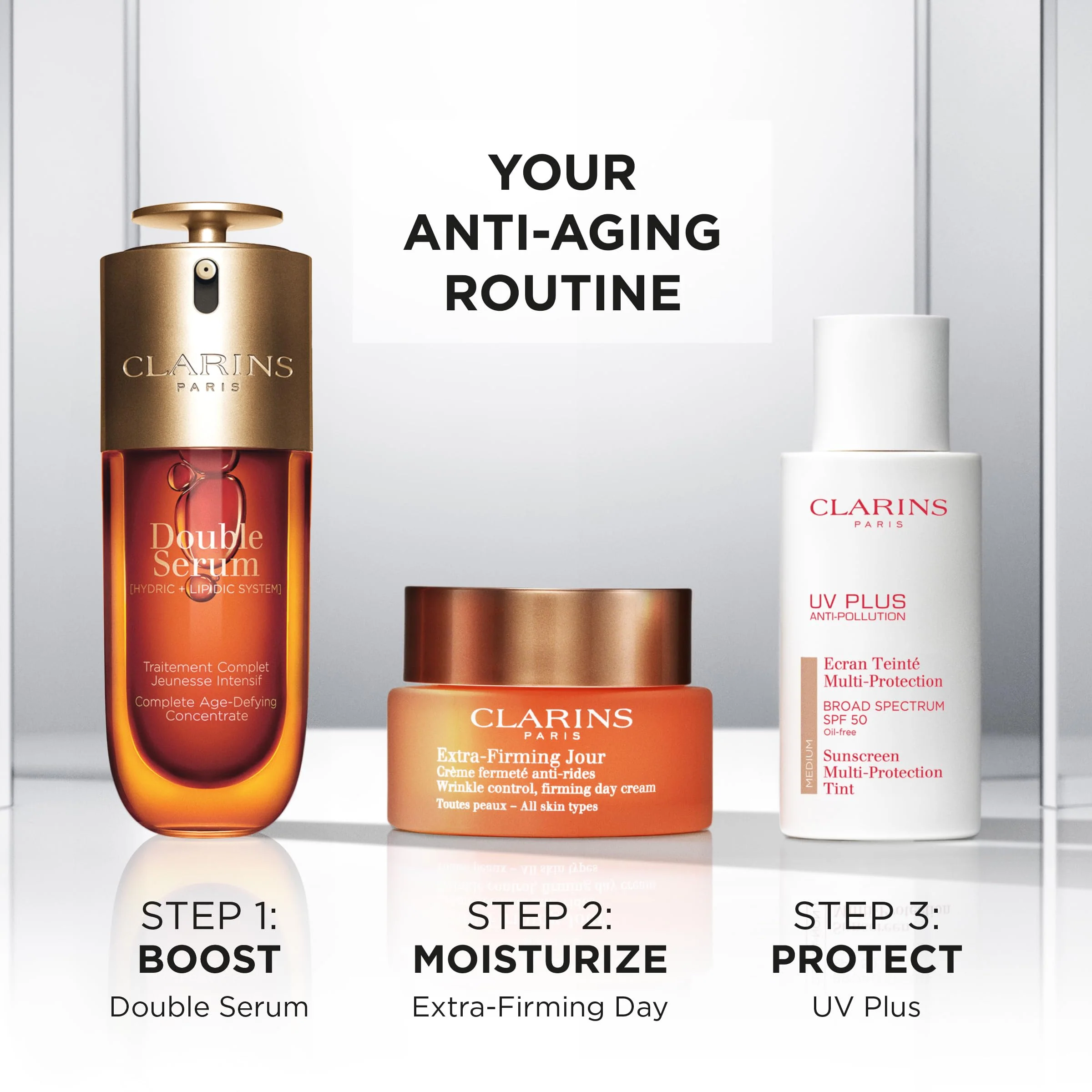 Clarins UV Plus Anti-Pollution, Broad Spectrum SPF 50 Tinted Face Sunscreen | Sheer Finish | Lightweight and Oil-Free | Triple Protection From UVA/UVB Rays, Free Radicals and Pollutants | Shade Light - Image 3