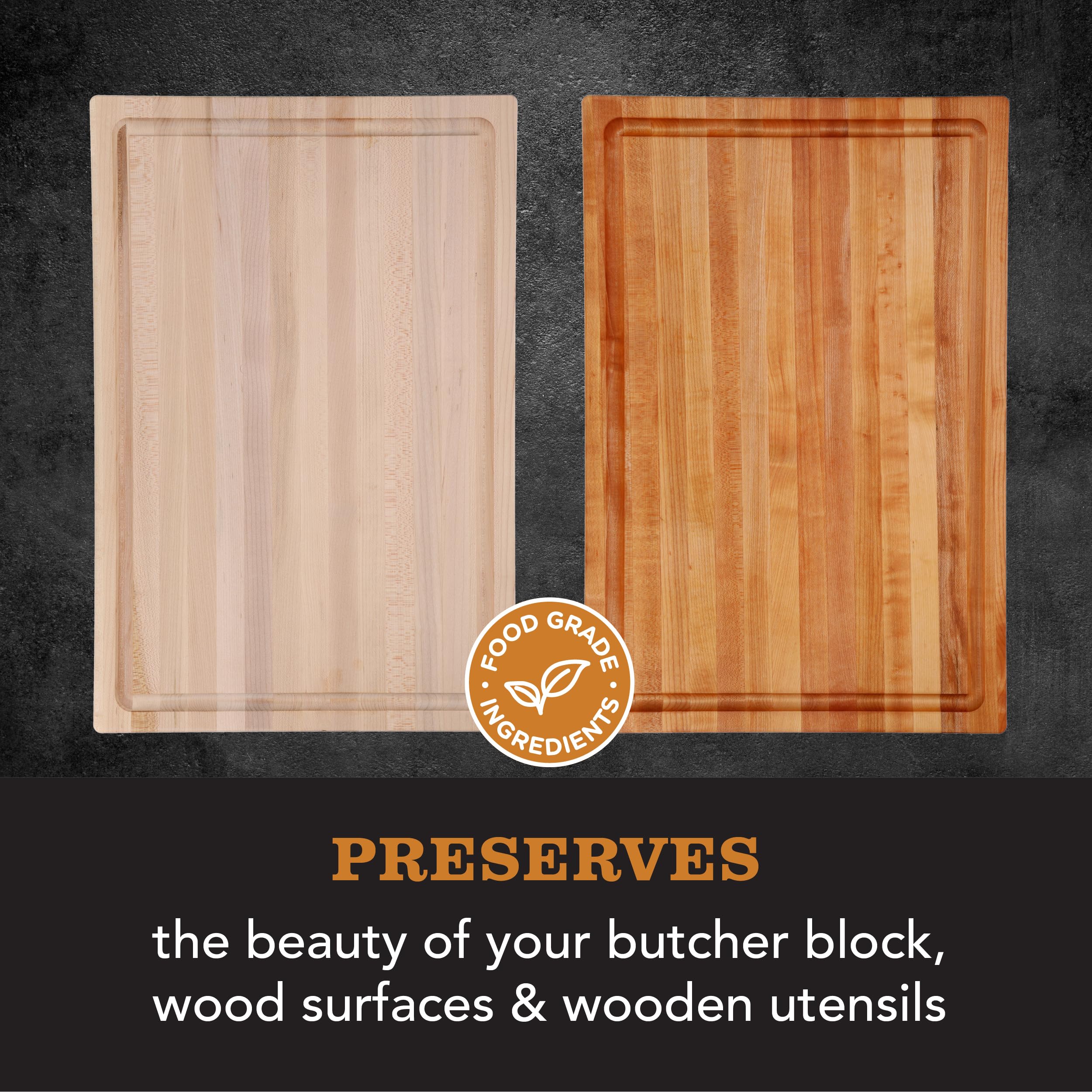 CLARK'S Cutting Board Oil - Food Grade Mineral Oil for Wood Cutting Board - Scented with Orange and Lemon Essential Oils - Butcher Block Conditioner - Restores All Wood - Made in USA, 1 Gallon - Image 6