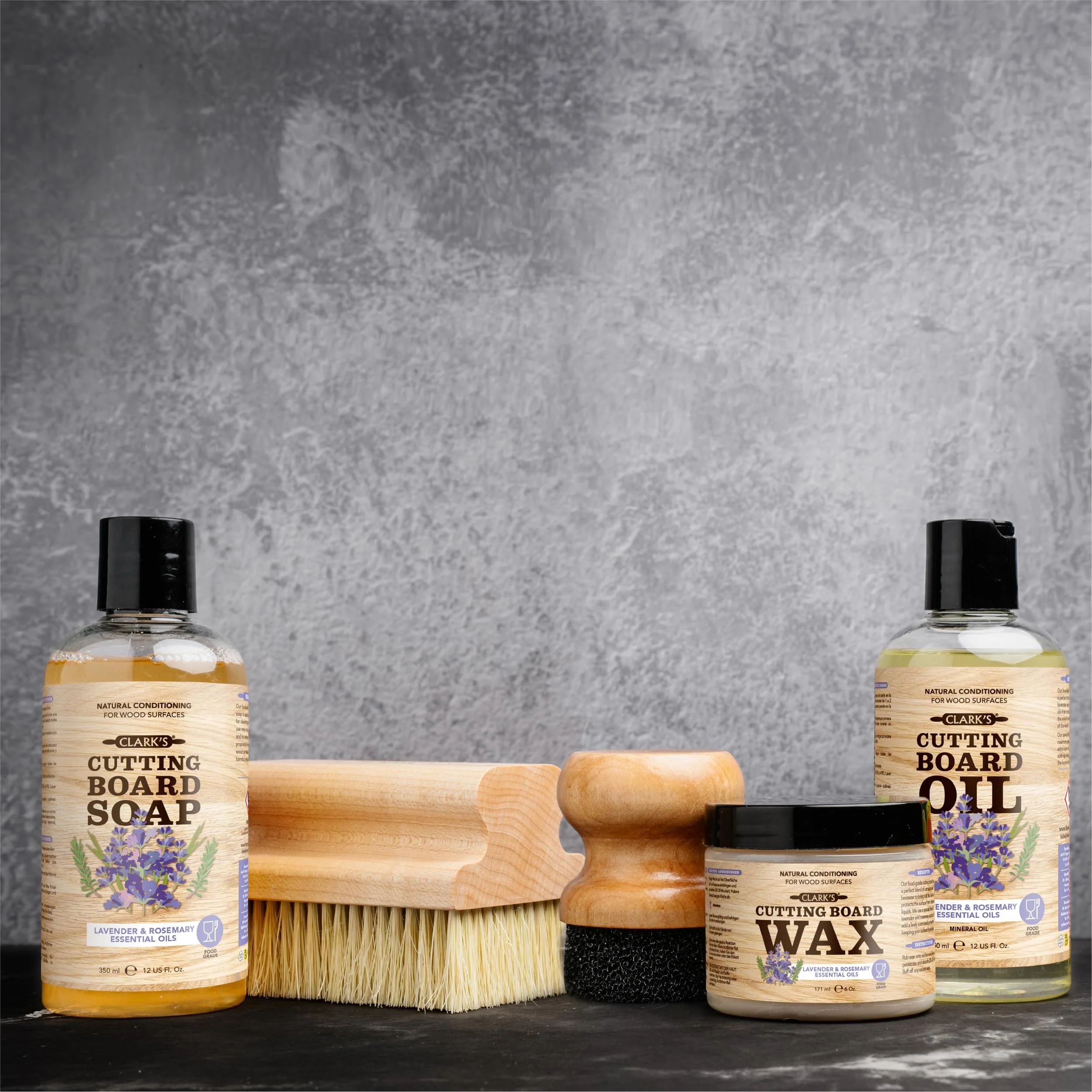 CLARK'S Cutting Board Wax - 2-in-1 Wood Butter & Food Grade Mineral Oil with Beeswax – Butcher Block Conditioner for Cutting Boards – Lavender & Rosemary Essential Oil Scent – Made in USA, 6oz - Image 2