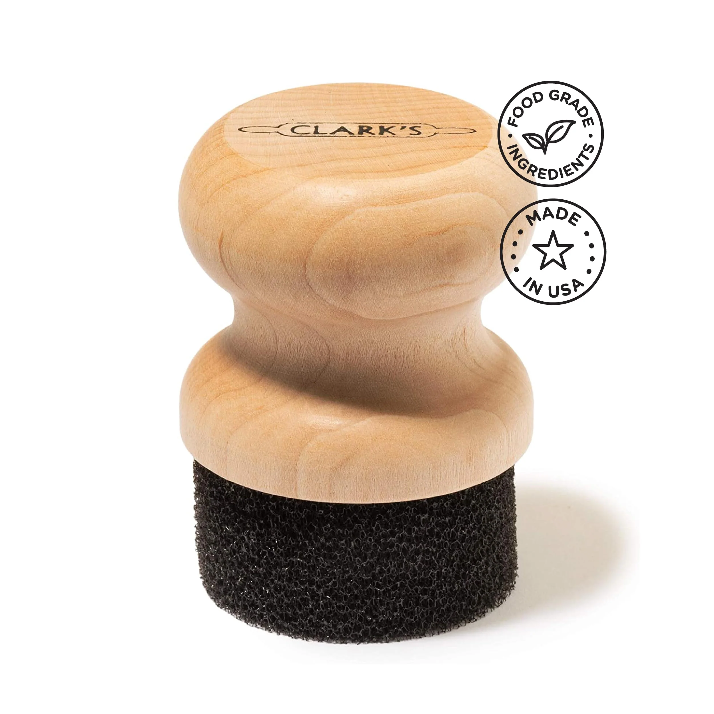 CLARK'S Food Grade Mineral Oil & Wax Applicator for Round Wood Cutting Board, Butcher Blocks, Bamboo, and Utensils – USA Maple Construction - Image 2