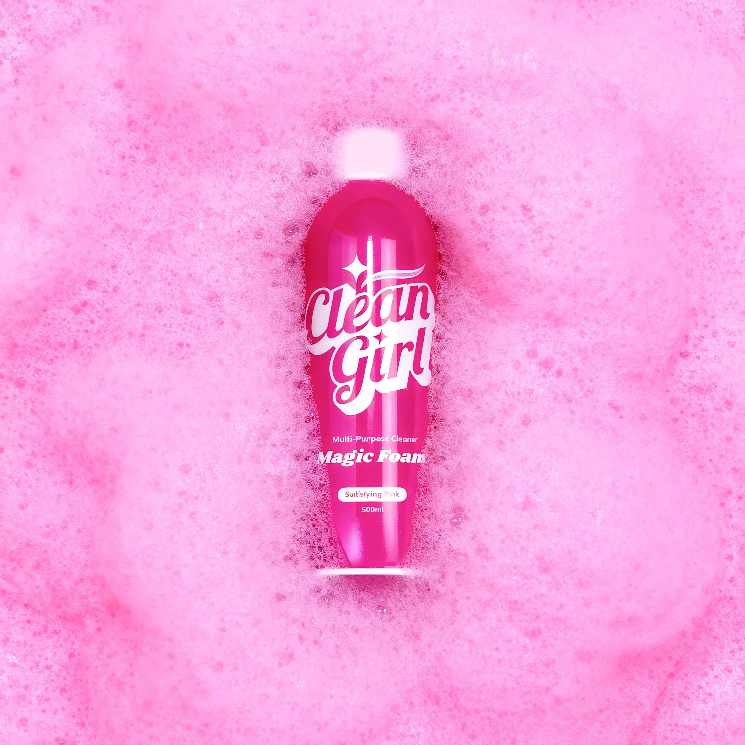 Clean Girl Magic Foam - Satisfying Pink Foaming All-Purpose Cleaner - 500ml Each (Pack of 3) - Image 9