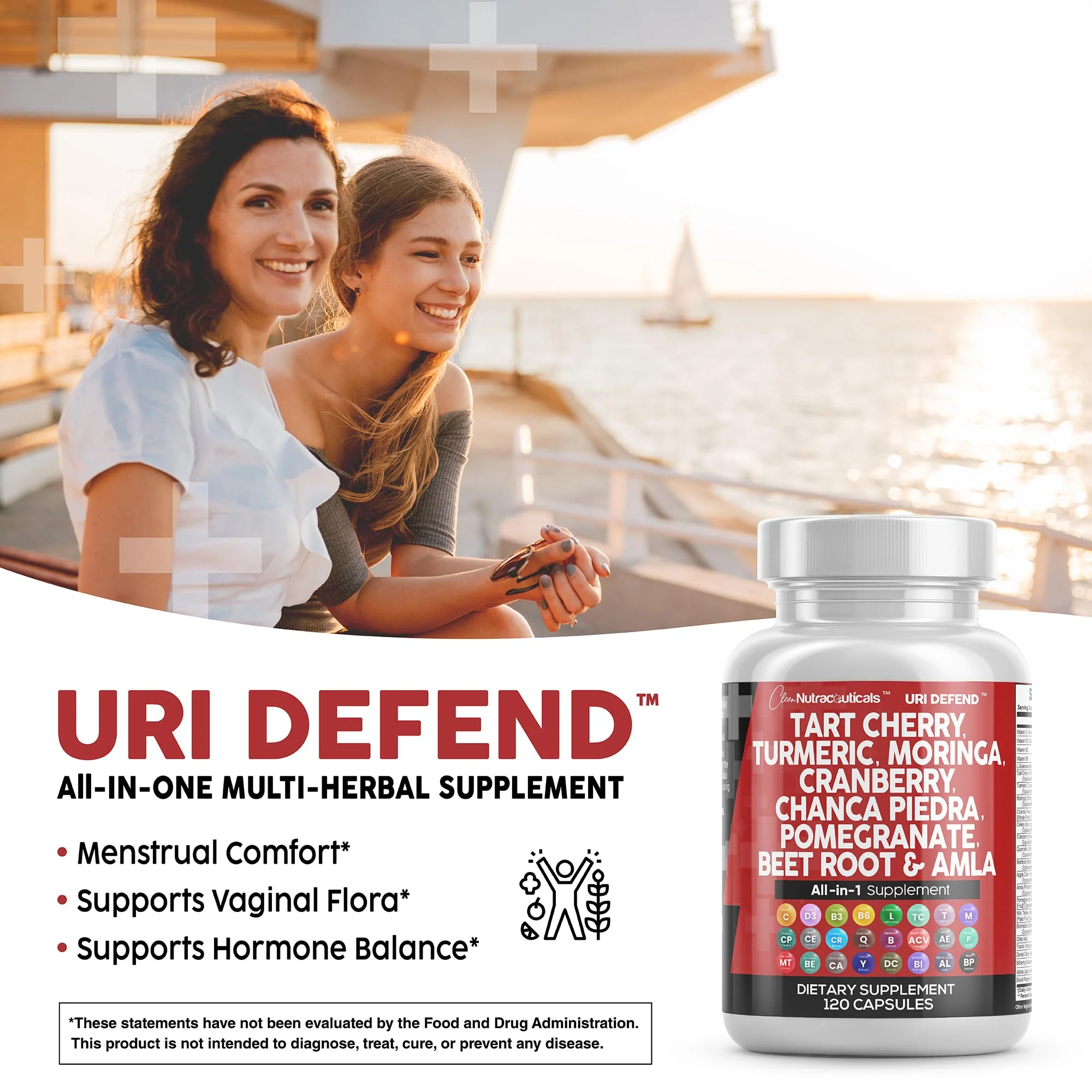 Clean Nutraceuticals Tart Cherry Extract Capsules with Turmeric Moringa Cranberry Chanca Piedra Celery Quercetin ACV Pomegranate L Selenomethionine - Uric Levels - 120 Ct - Image 4