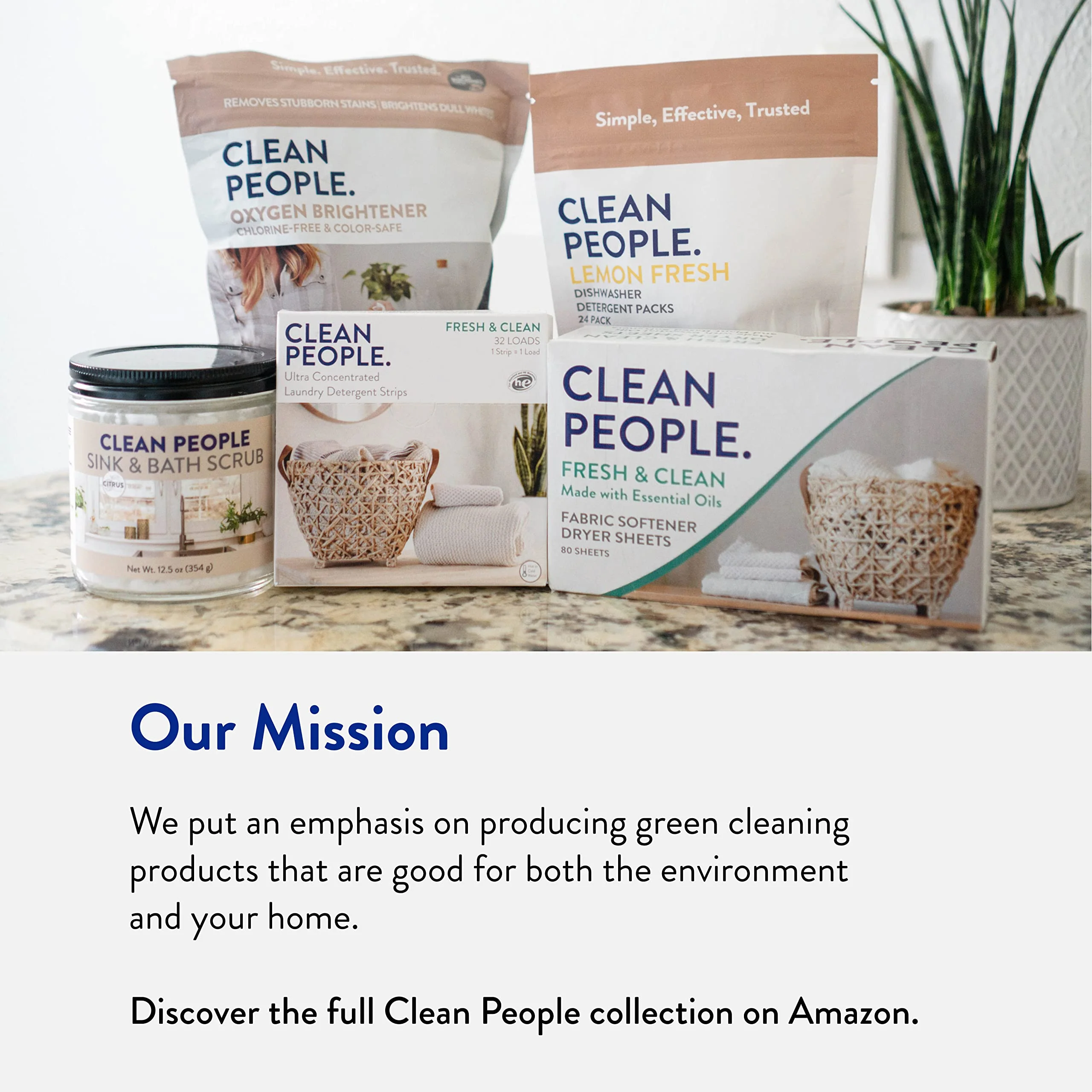Clean People Laundry Washing Capsules - Recyclable Packaging, Hypoallergenic, Stain Fighting - Ultra Concentrated, Laundry Soap - Fresh Scent, 32 Pack - Image 2