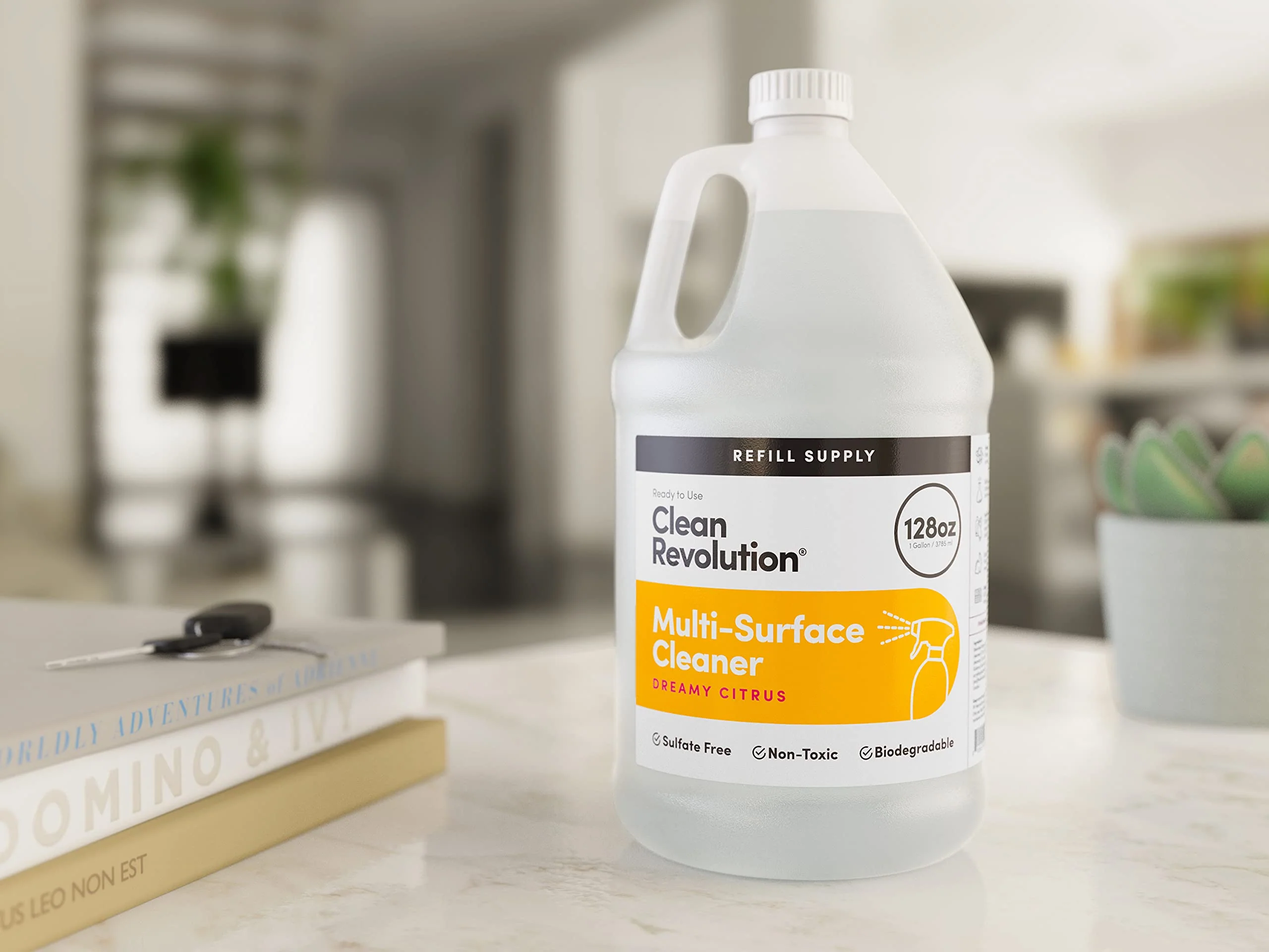 Clean Revolution Multi Surface Cleaner Refill Supply, Non-Toxic, Eco-Friendly & Plant-Based, Ready to Use, Dreamy Citrus, 128 Fl Oz (1 Gallon) - Image 5