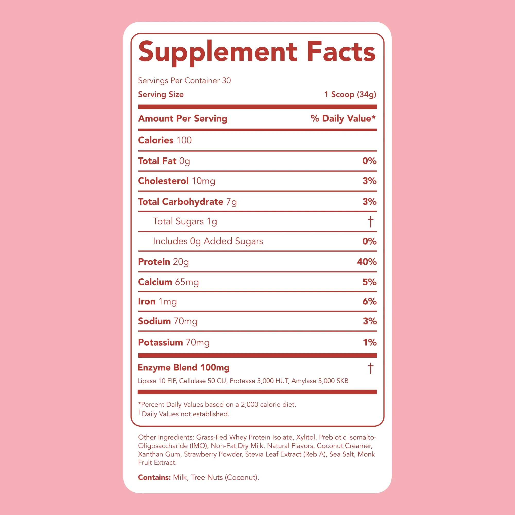 Clean Simple Eats Whey Protein Powder, Strawberry Cheesecake Flavor, Naturally Sweetened, Grass Fed Protein Powder with Digestive Enzymes, No Artificial Ingredients, Gluten Free, 30 Srvgs - Image 3