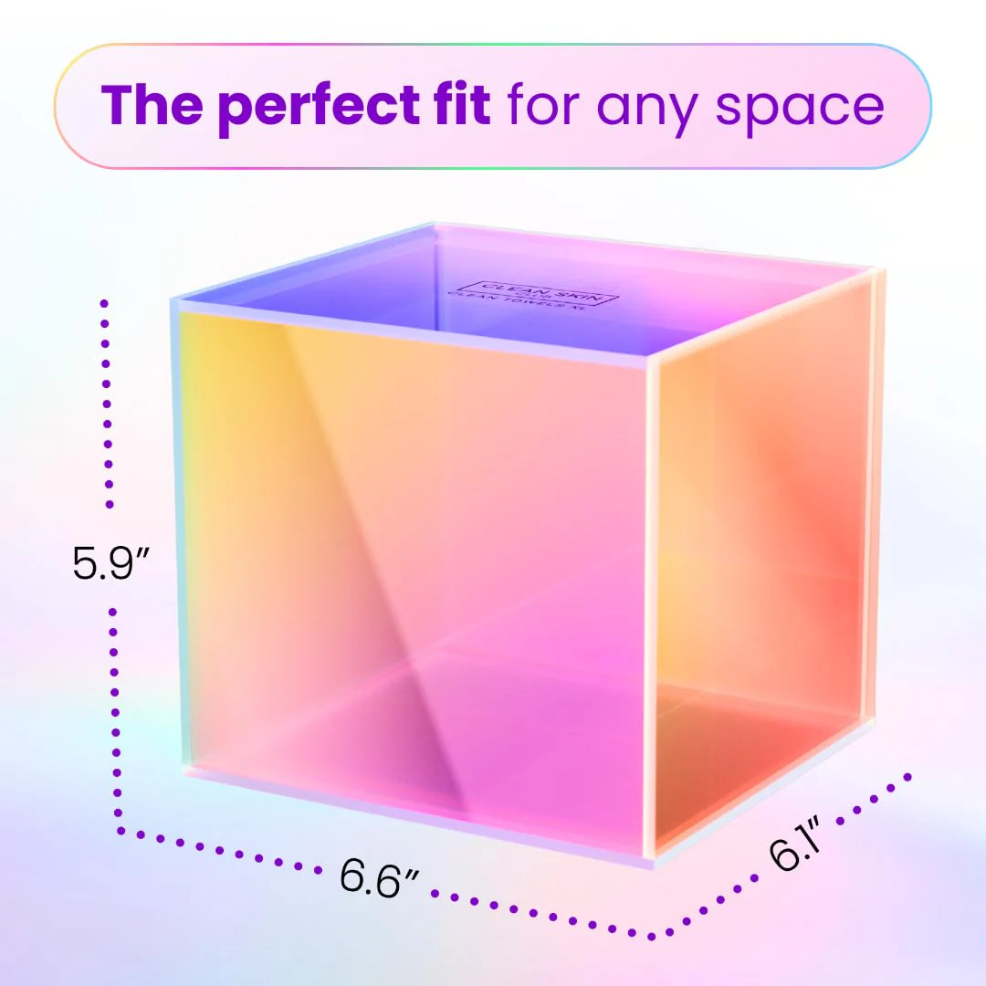 CLEAN SKIN CLUB The Prism Box for Clean Towels XL, Vibrant Storage Solution for 50 Disposable Towels, Stylish and Functional Bathroom Accessory - Image 6