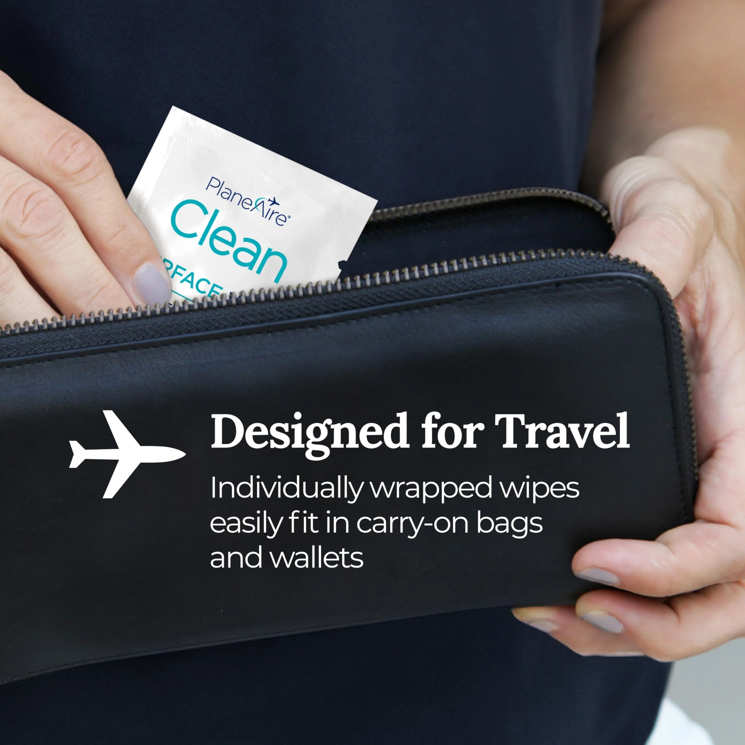 Clean Wipes | Surface Cleaning Wipes | Individually Wrapped Travel Wipes | All Purpose Cleaning Wipes | Airplane Travel Essentials | Travel Cleaning Supplies | On the Go | Essential Oils | 4 Pack - Image 2