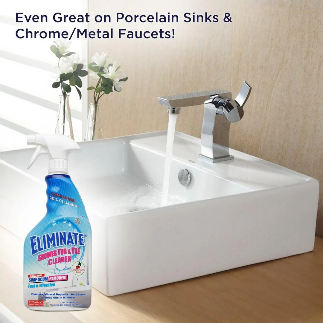 Clean-X Eliminate Shower Tub & Tile Cleaner- 32 fl oz. - Shower Cleaner. Powerful Cleaner removes soap scum and hard water minerals by UNELKO Invisible Shield (2 Pack) - Image 7