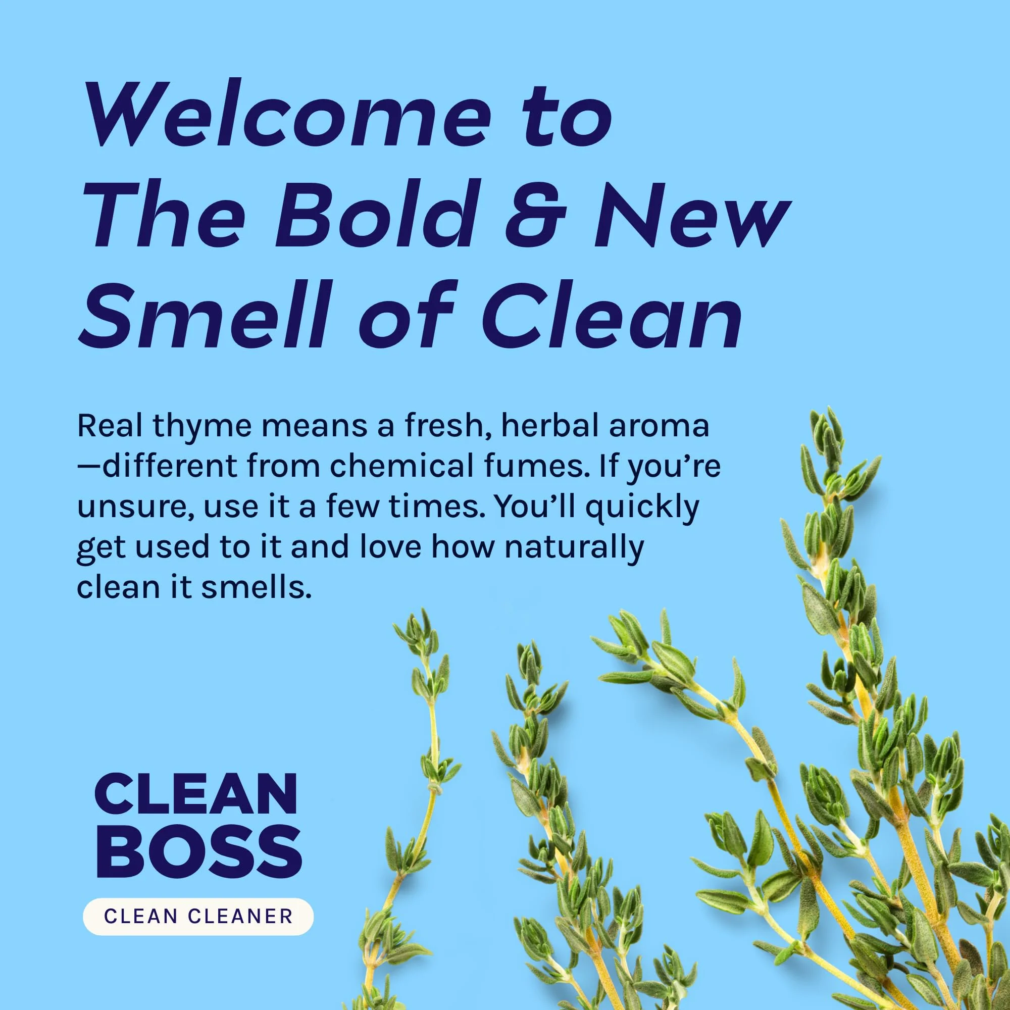 CleanBoss Botanical Disinfectant - 24 oz (Pack of 2) - Multi-Surface Cleaner - Kills 99.9% of Germs + Cold & Flu Viruses - Fresh Thyme Scent - No Rinse on Food Contact Surfaces - Pet Friendly - Image 5
