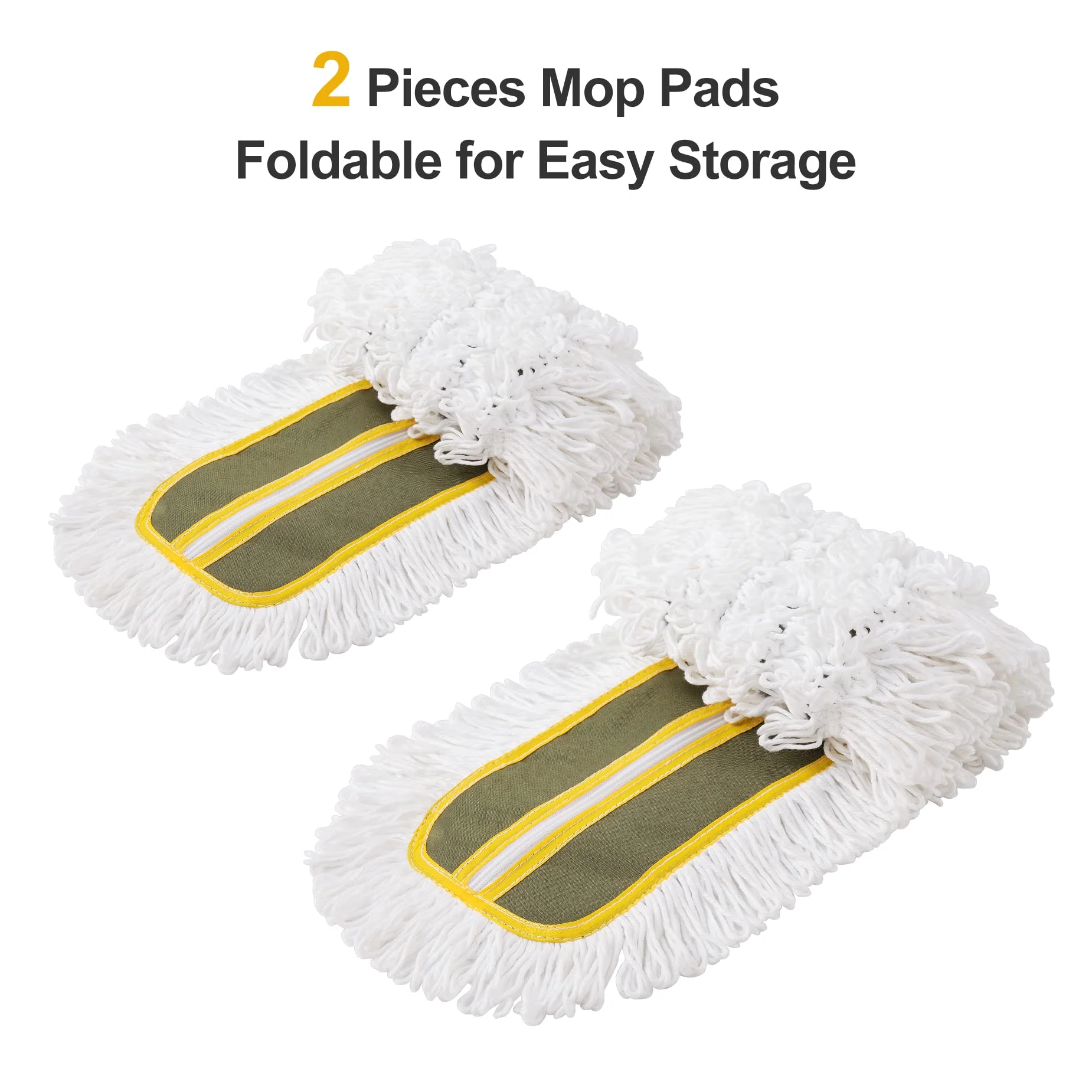 CLEANHOME 24" Commercial Dust Mop for Floor Cleaning, Heavy Duty Floor Mop with 59” Extendable Long Handle, Hotel Gym Garage Hospital Household Cleaning Supplies for Hardwood, Tiles, Marble Floors - Image 2