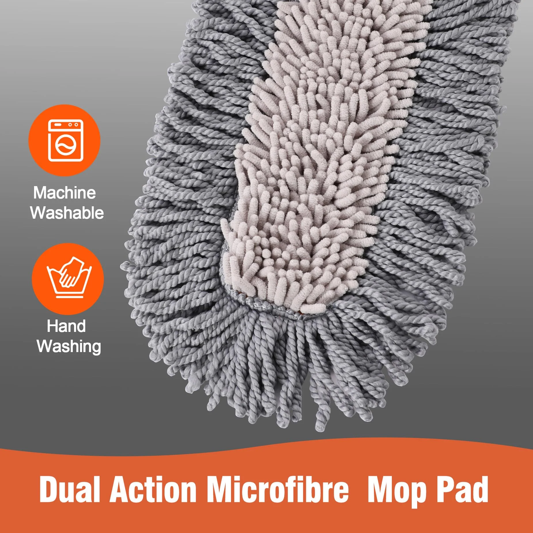 CLEANHOME Microfiber Dust Mop for Hardwood Floor Cleaning, Dry and Wet Baseboard and Floor Duster, Household Cleaning Tool for Kitchen, Bathroom - Image 6