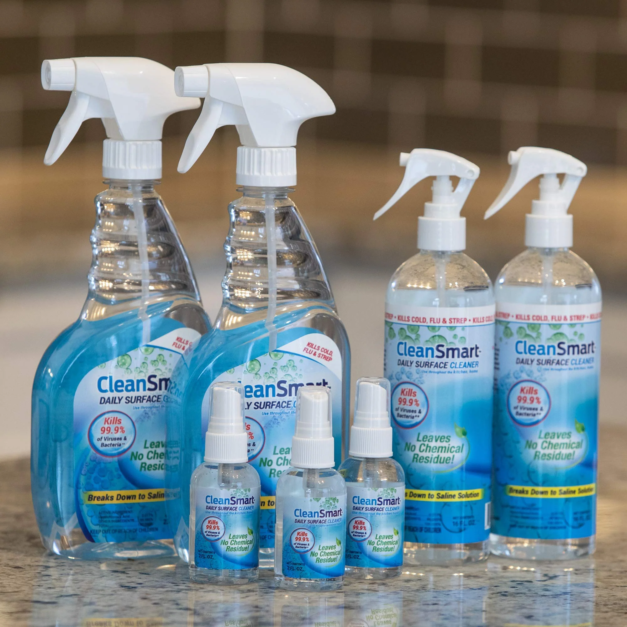 CleanSmart Daily Surface Cleaner and Pet-Safe Disinfectant, Kills 99.9% of Viruses, Bacteria, 23 ounce Bottle (Pack of 2) - Image 3
