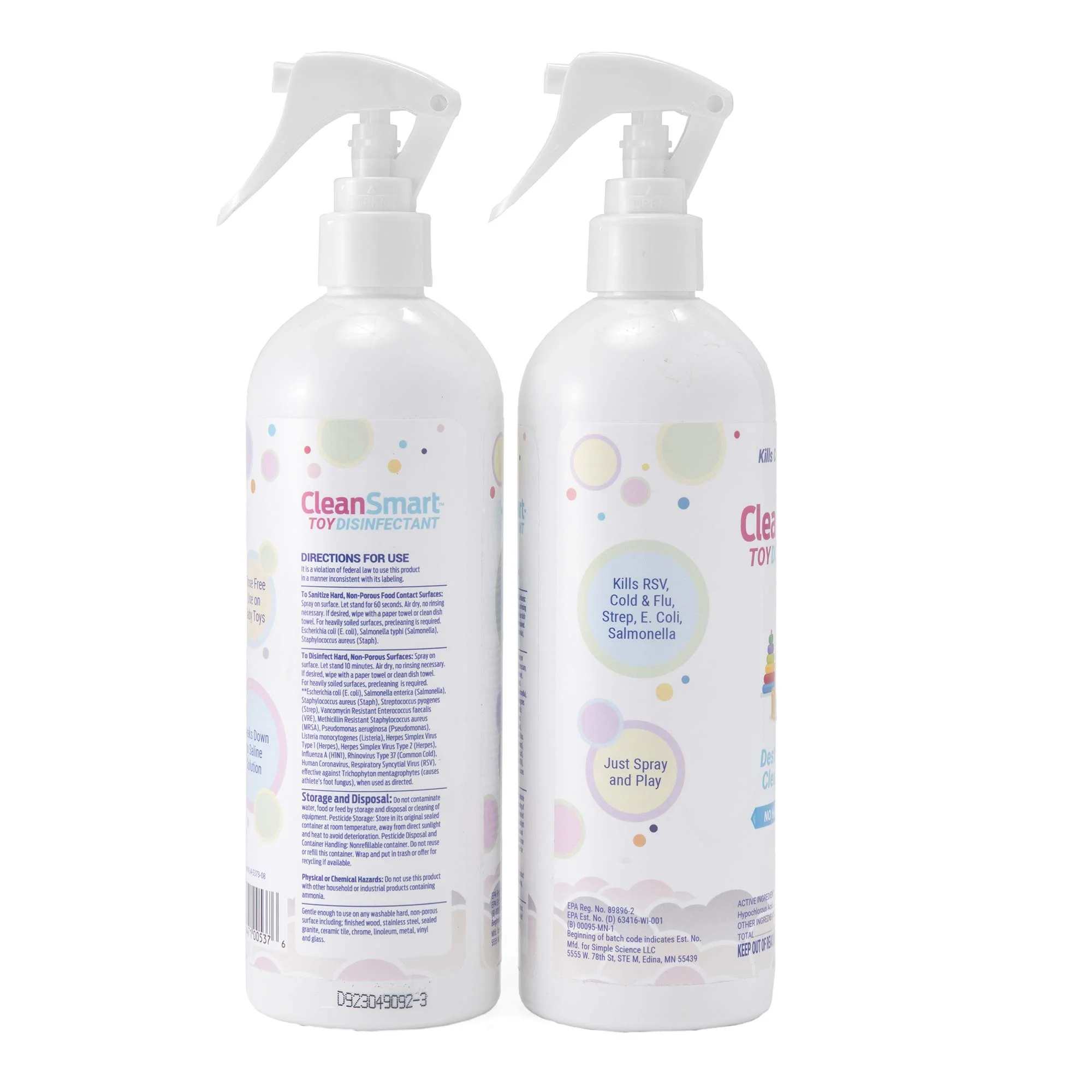 CleanSmart Toy Disinfectant Spray Kills 99.9% of Viruses and Bacteria, Rinse Free, 16 oz Bottle, (Pack of 2) - Image 3