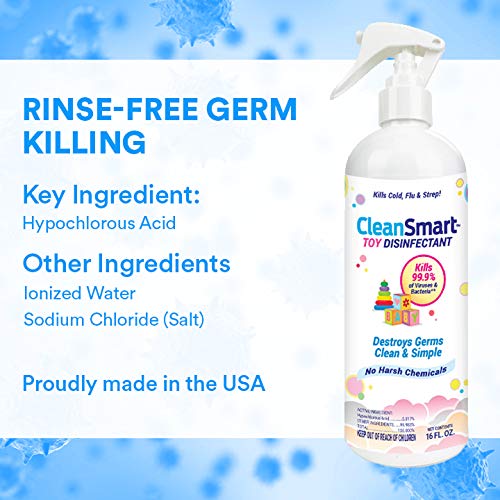 CleanSmart Toy Disinfectant Spray Kills 99.9% of Viruses and Bacteria, Rinse Free, 16 oz Bottle, (Pack of 2) - Image 4