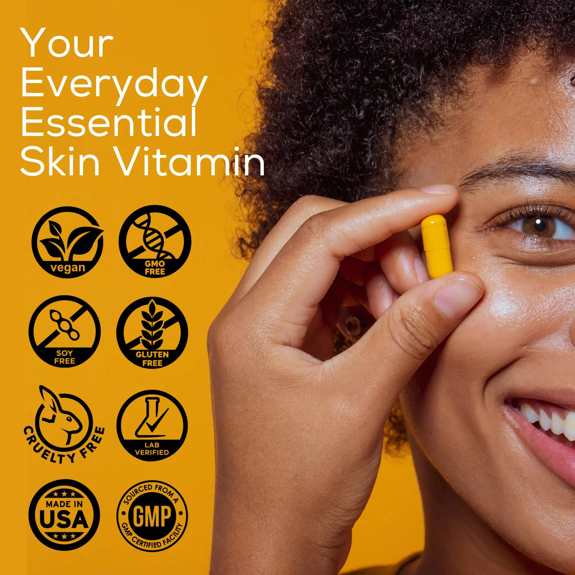 Clear Within Clear Skin Vitamin - with 10 Natural Ingredients for Acne-Free, Clearer Complexion, Oil Control & Blemish Minimization. Supports Skin Clarity | Non-Synthetic 60 Cap/Bottle - Image 5