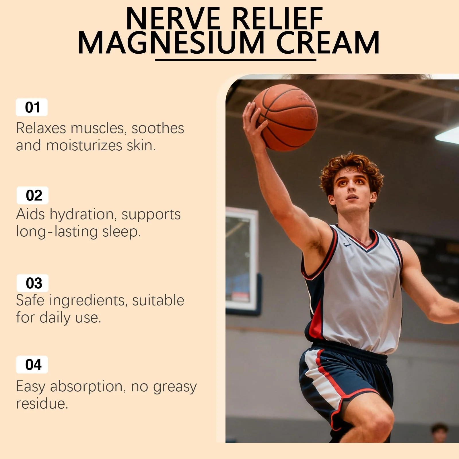 CleJoy Nerve Relief Magnesium Cream with MSM & Arnica, Soothes Nerves & Daily Soothing Support, 50g/1.76oz - Image 6
