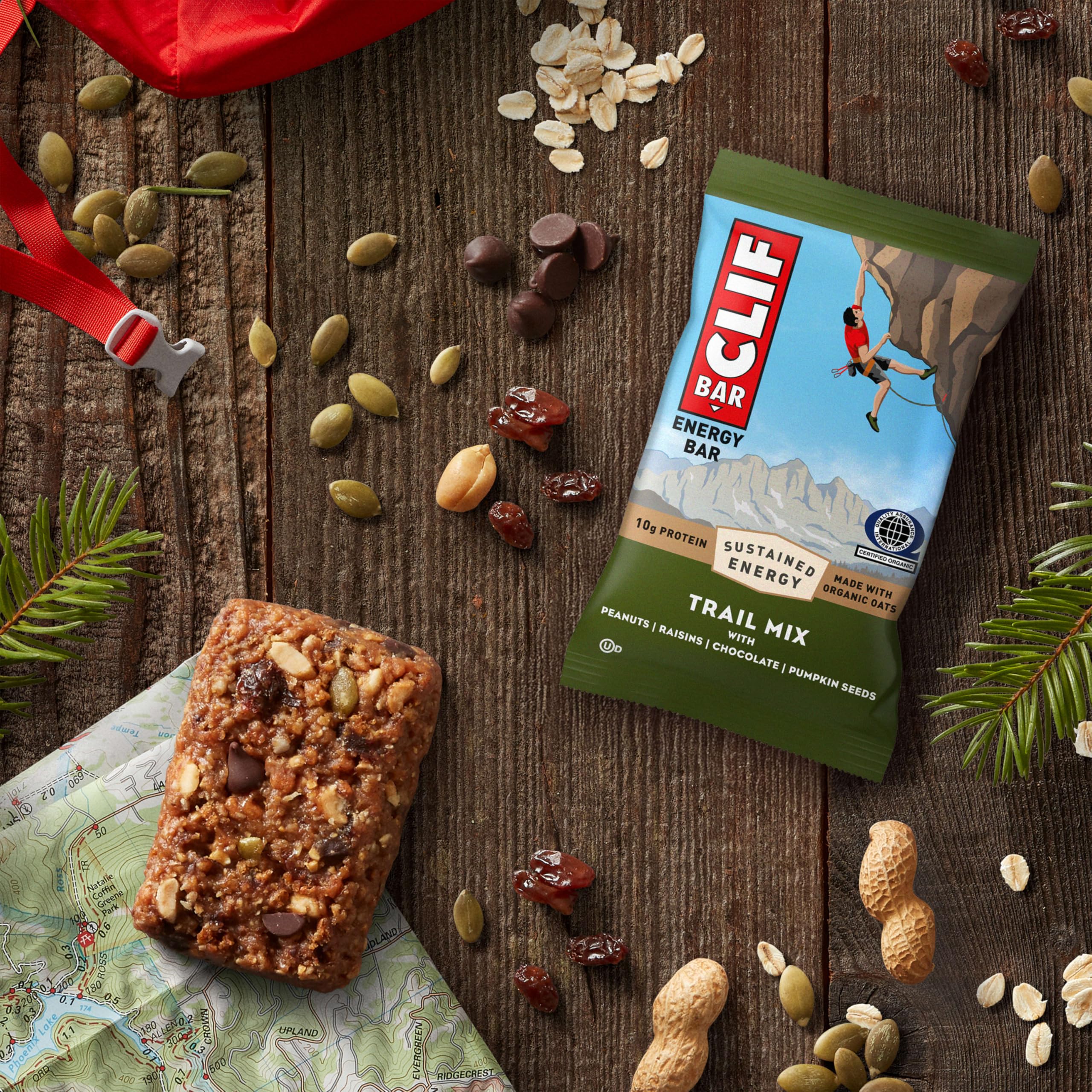 CLIF BAR - Energy Protein Bars - Trail Mix - Made with Organic Oats - Energy Bars - Non-GMO - (10 Pack) - Image 3