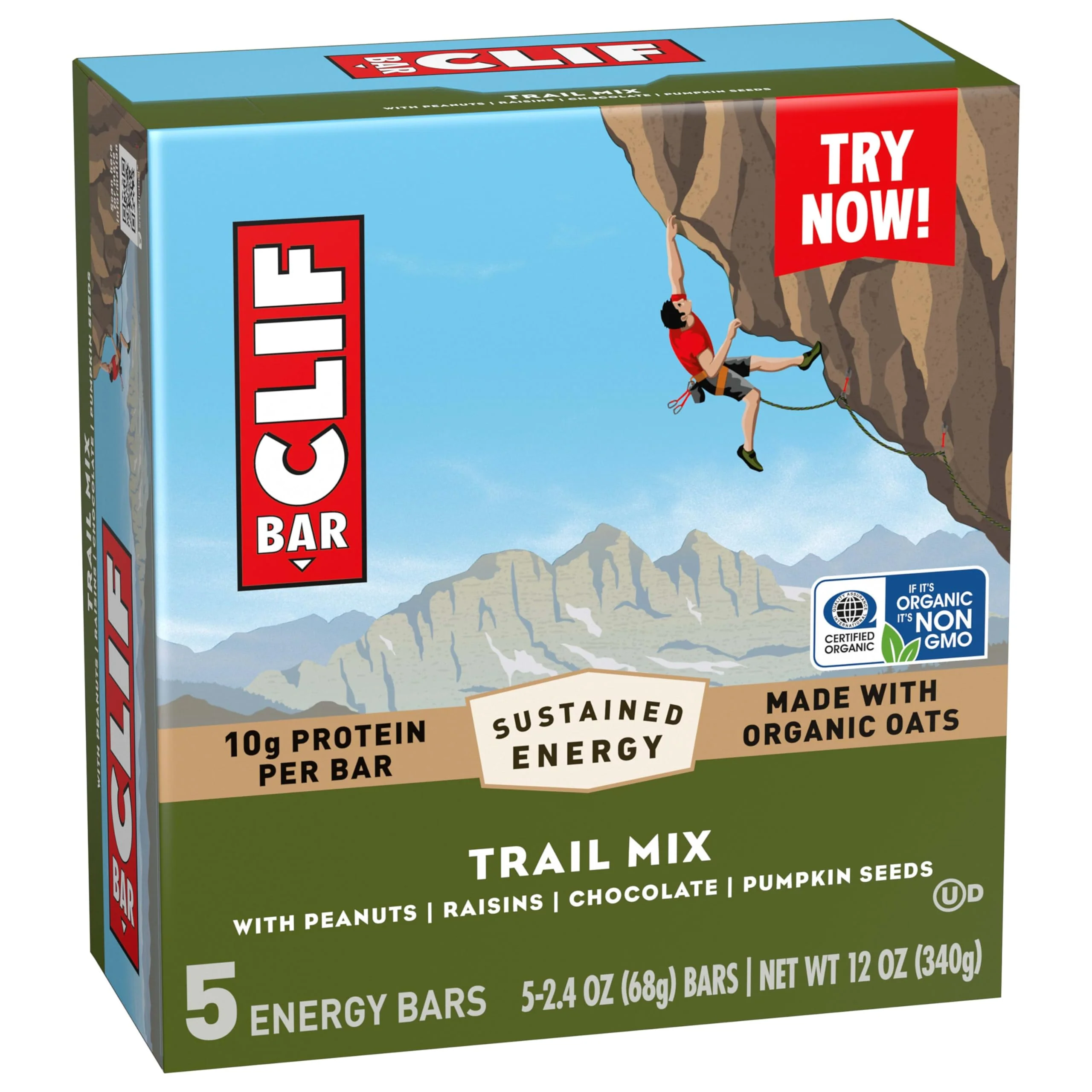 CLIF BAR - Energy Protein Bars - Trail Mix - Made with Organic Oats - Energy Bars - Non-GMO - (10 Pack) - Image 9