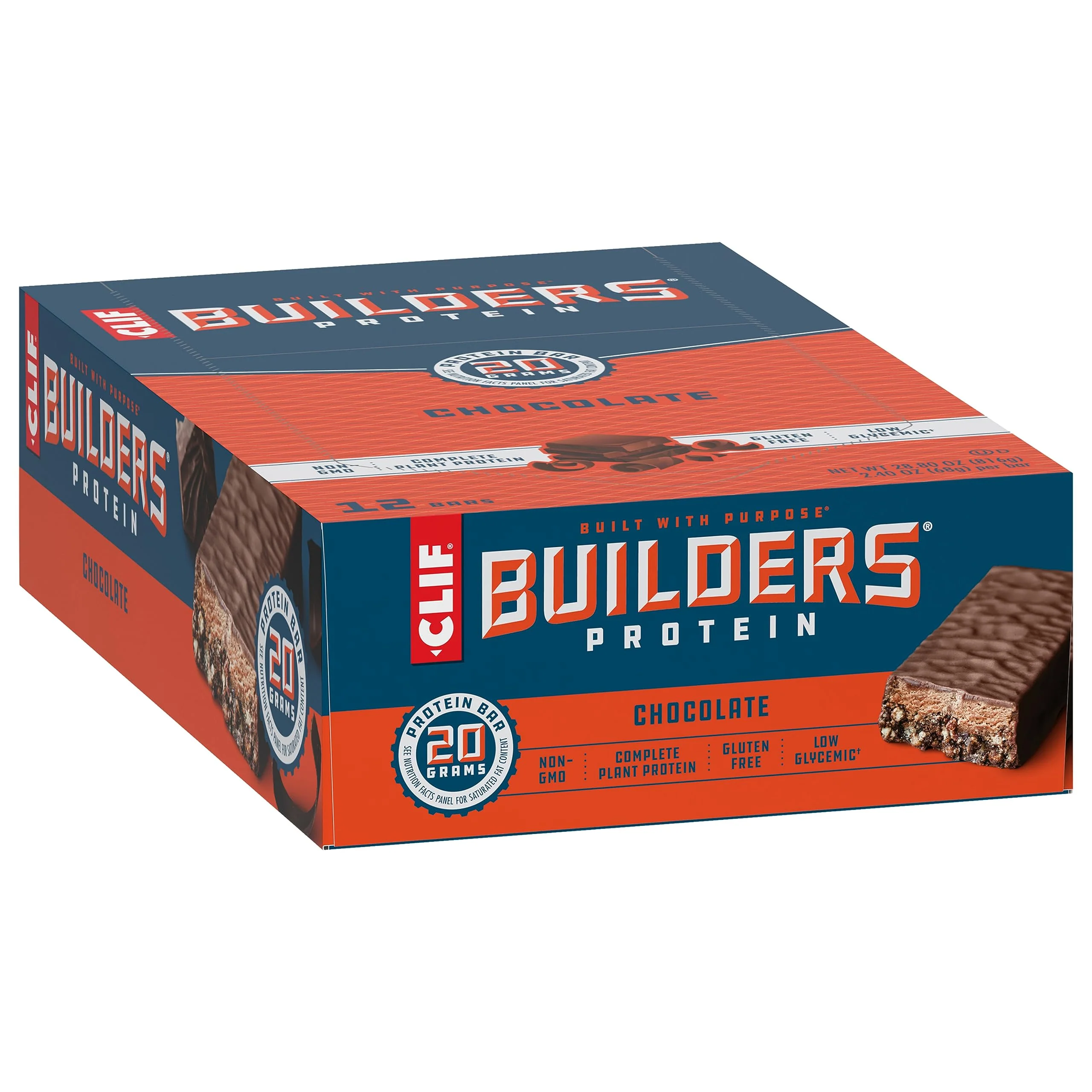CLIF Builders - Chocolate Flavor - Protein Bars - Gluten-Free - Non-GMO - Low Glycemic - 20g Protein - 2.4 oz. (12 Count) (Pack of 2) - Image 7